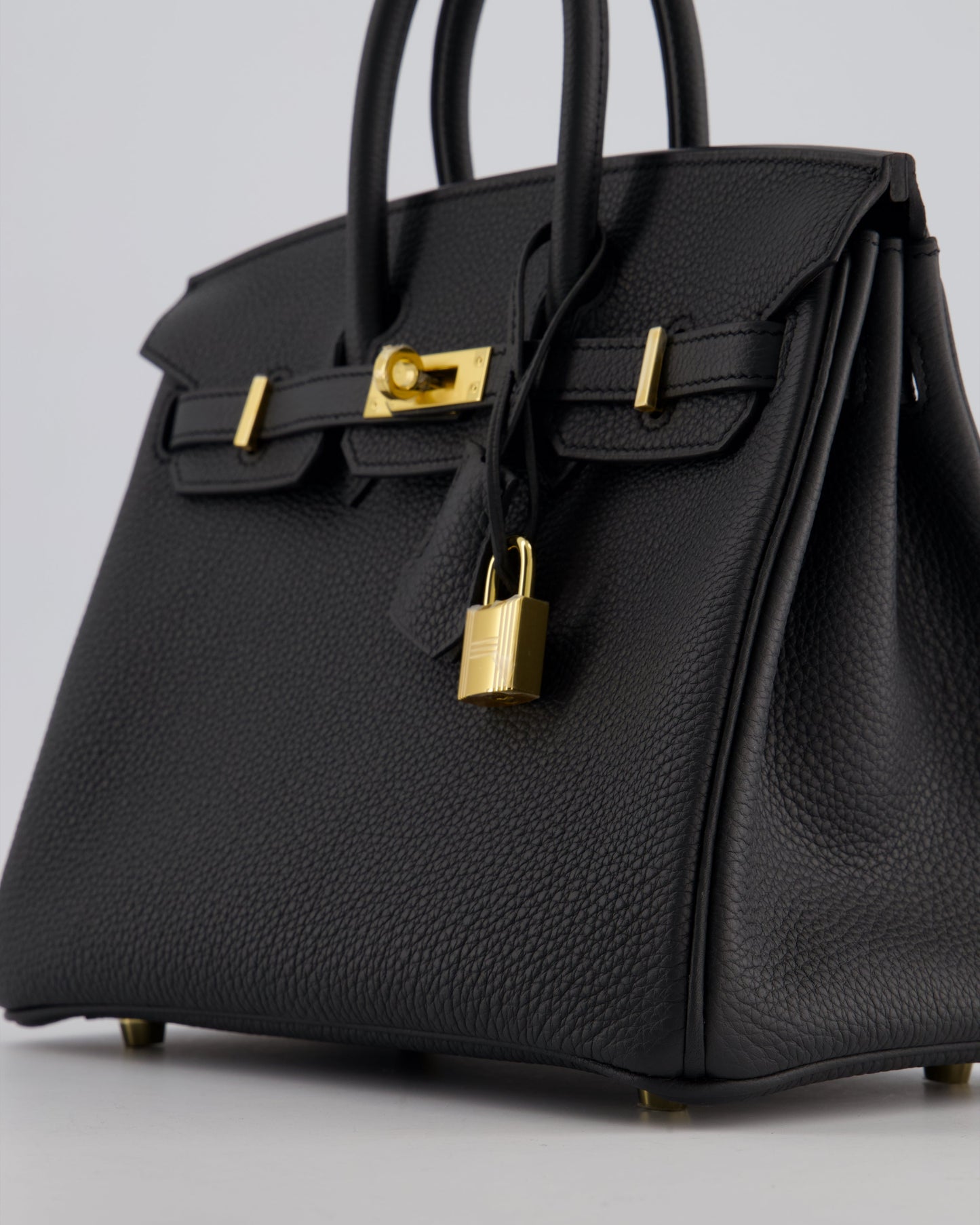 *HOT* Hermes Birkin 25 Retourne Bag in Plomb Togo Leather with Gold Hardware