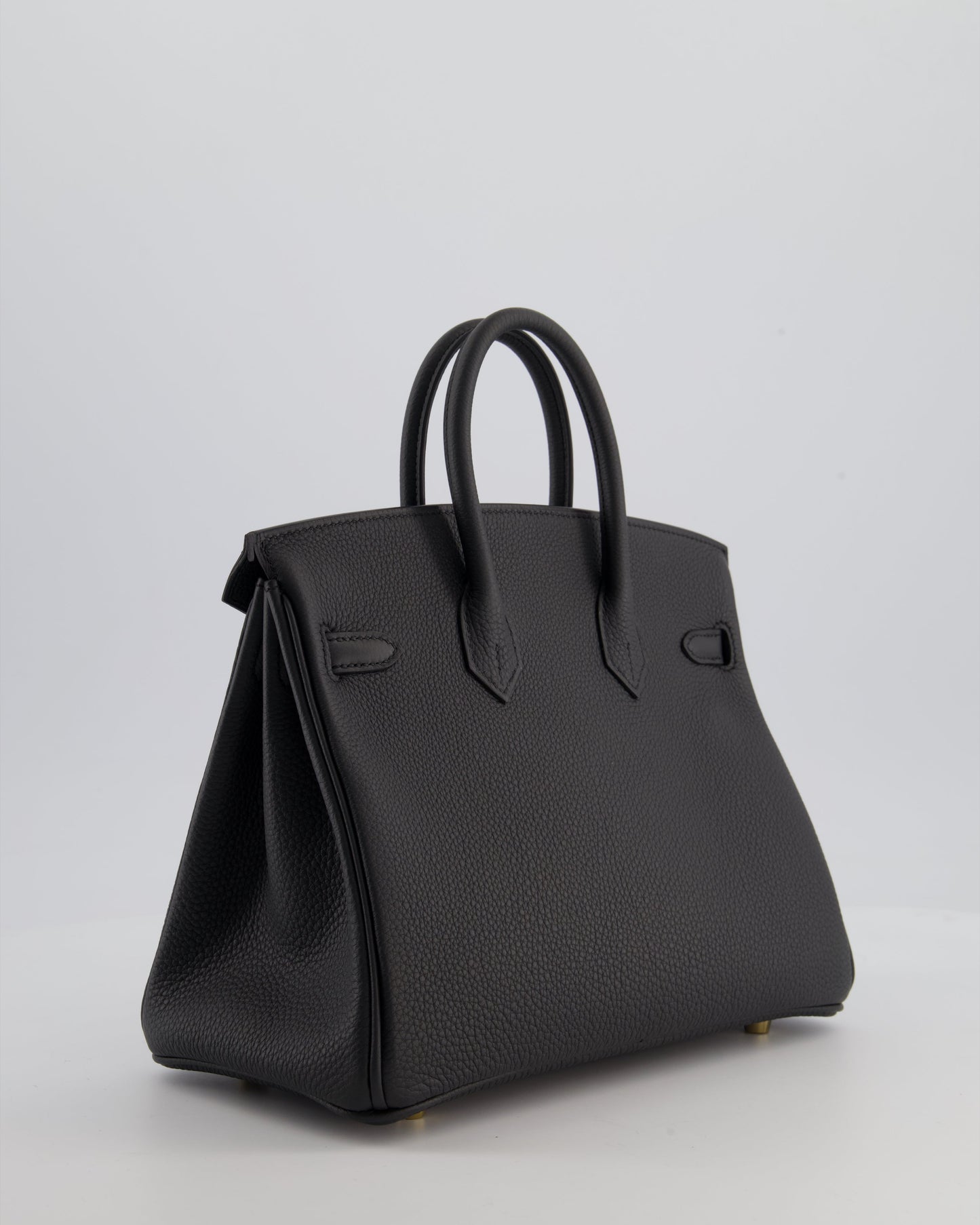 *HOT* Hermes Birkin 25 Retourne Bag in Plomb Togo Leather with Gold Hardware