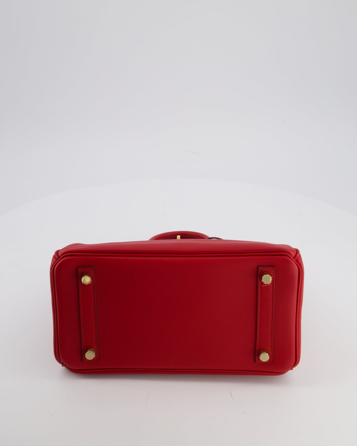 Hermes Birkin 25 Retourne Bag in Rouge Grenat Swift Leather with Gold Hardware