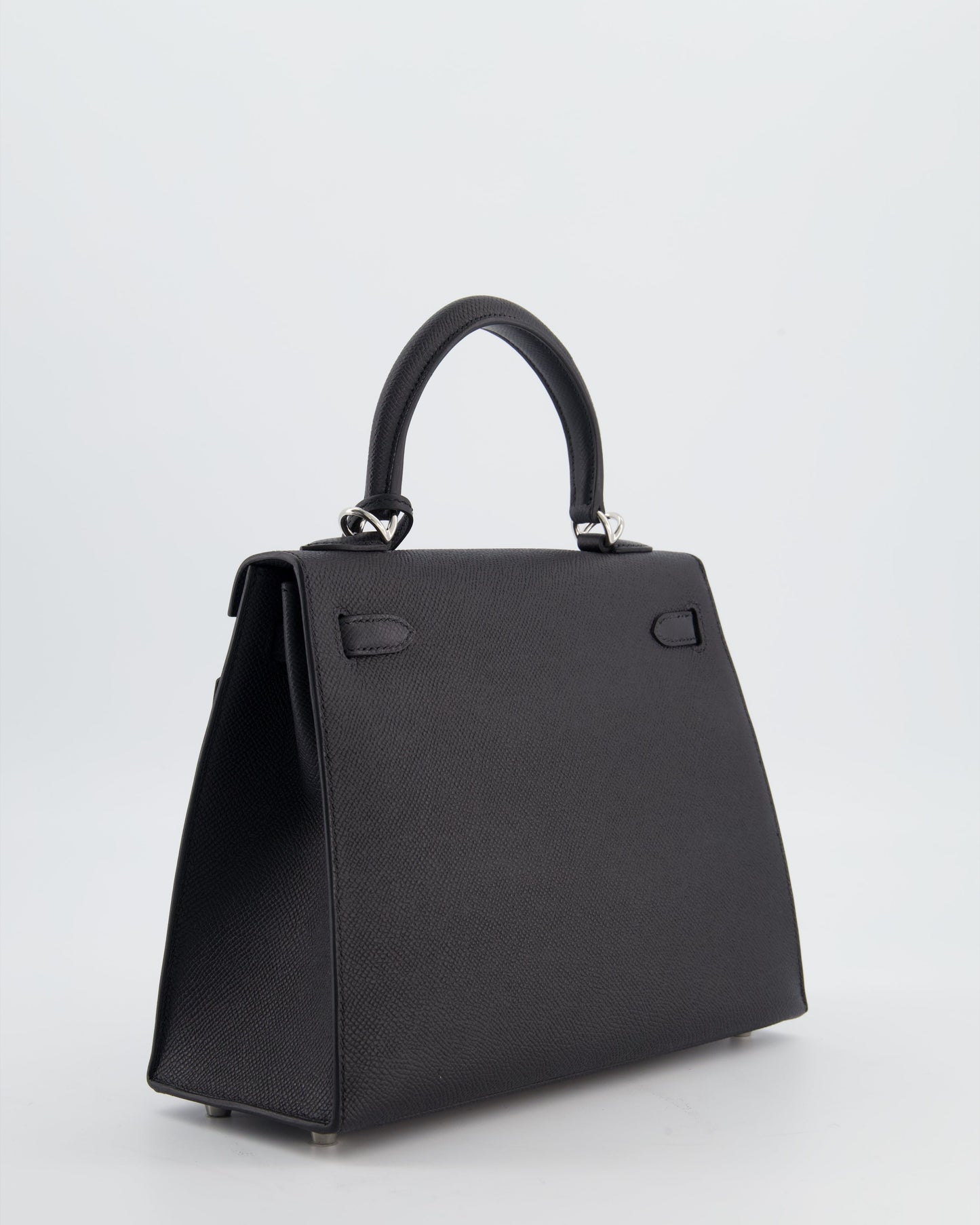 *RARE* Hermes Kelly 25 Sellier Bag in Noir Epsom Leather with Palladium Hardware
