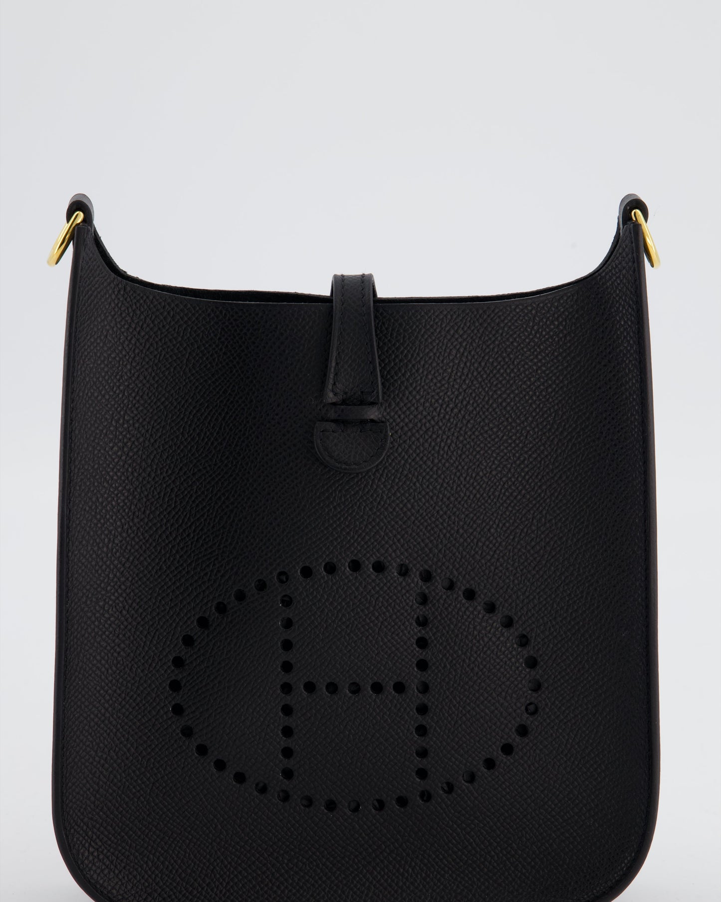 Hermes Black Mini Evelyne Sellier Bag in Epsom Leather with Gold Hardware