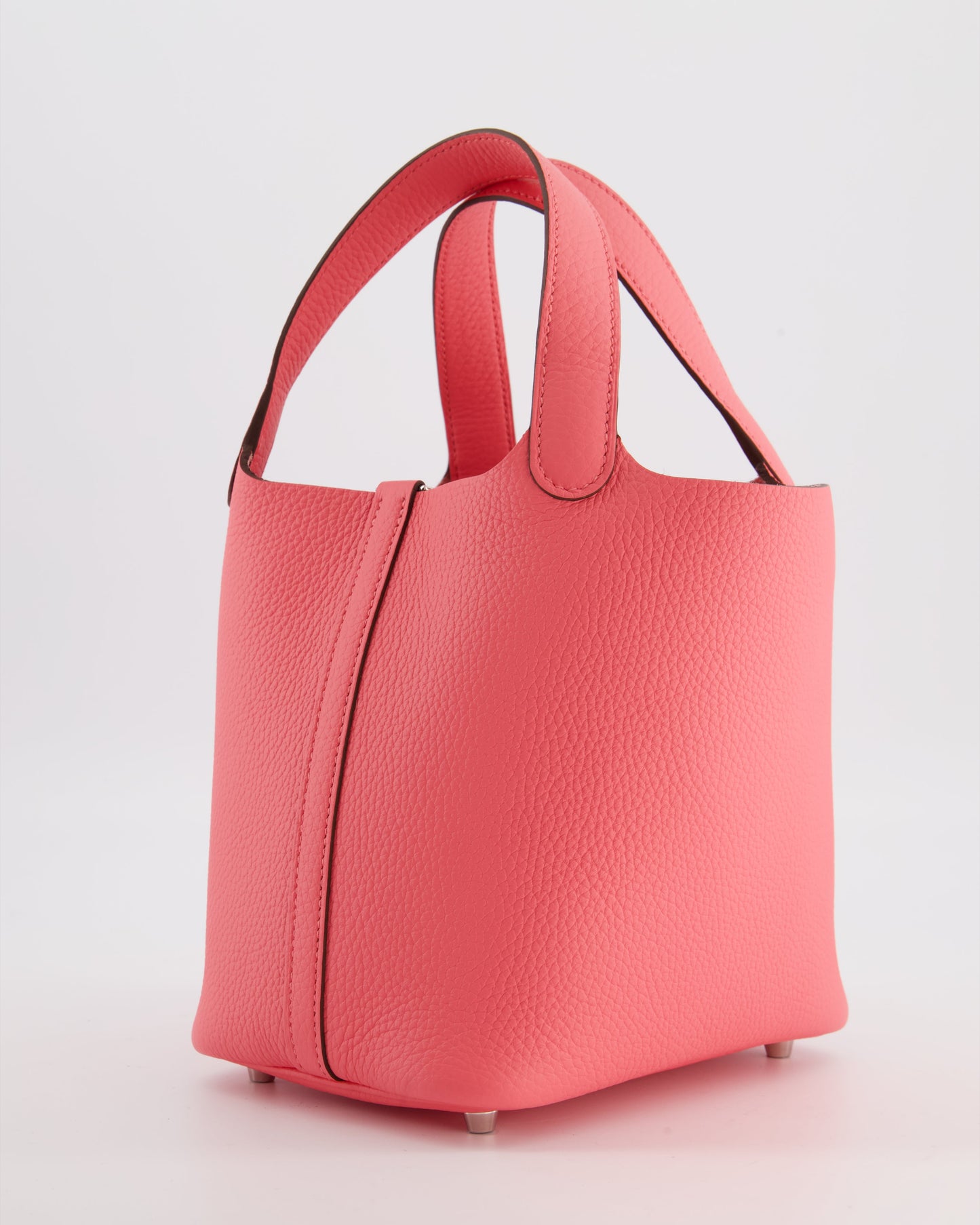 Hermes Picotin Lock 18 Bag in Rose Azalee Clemence Leather with Palladium Hardware
