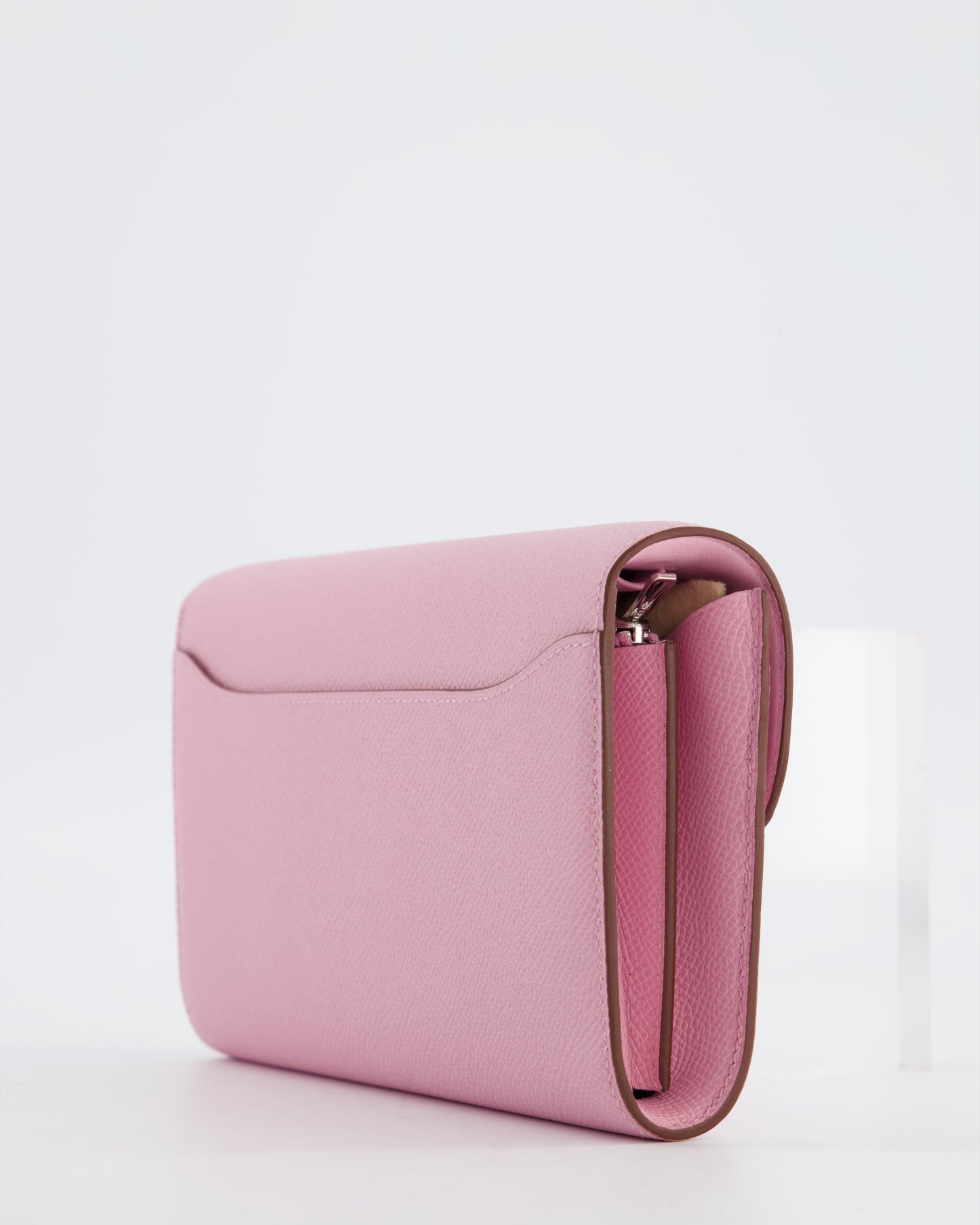 Hermes Constance To Go Bag in Mauve Sylvestre Epsom Leather with Palladium Hardware