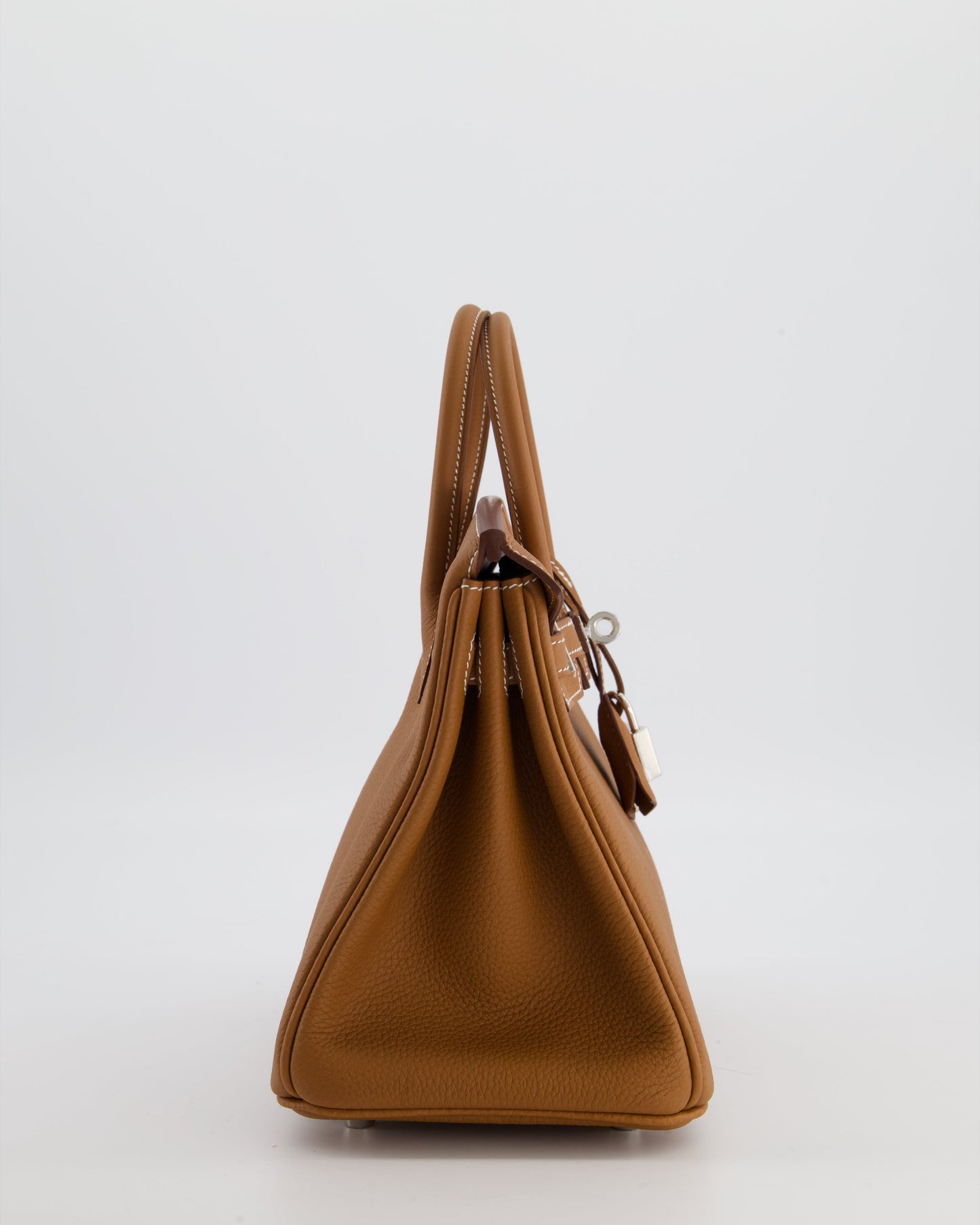 *HOT* Hermes Birkin 25 Retourne Bag in Gold Togo Leather with Palladium Hardware