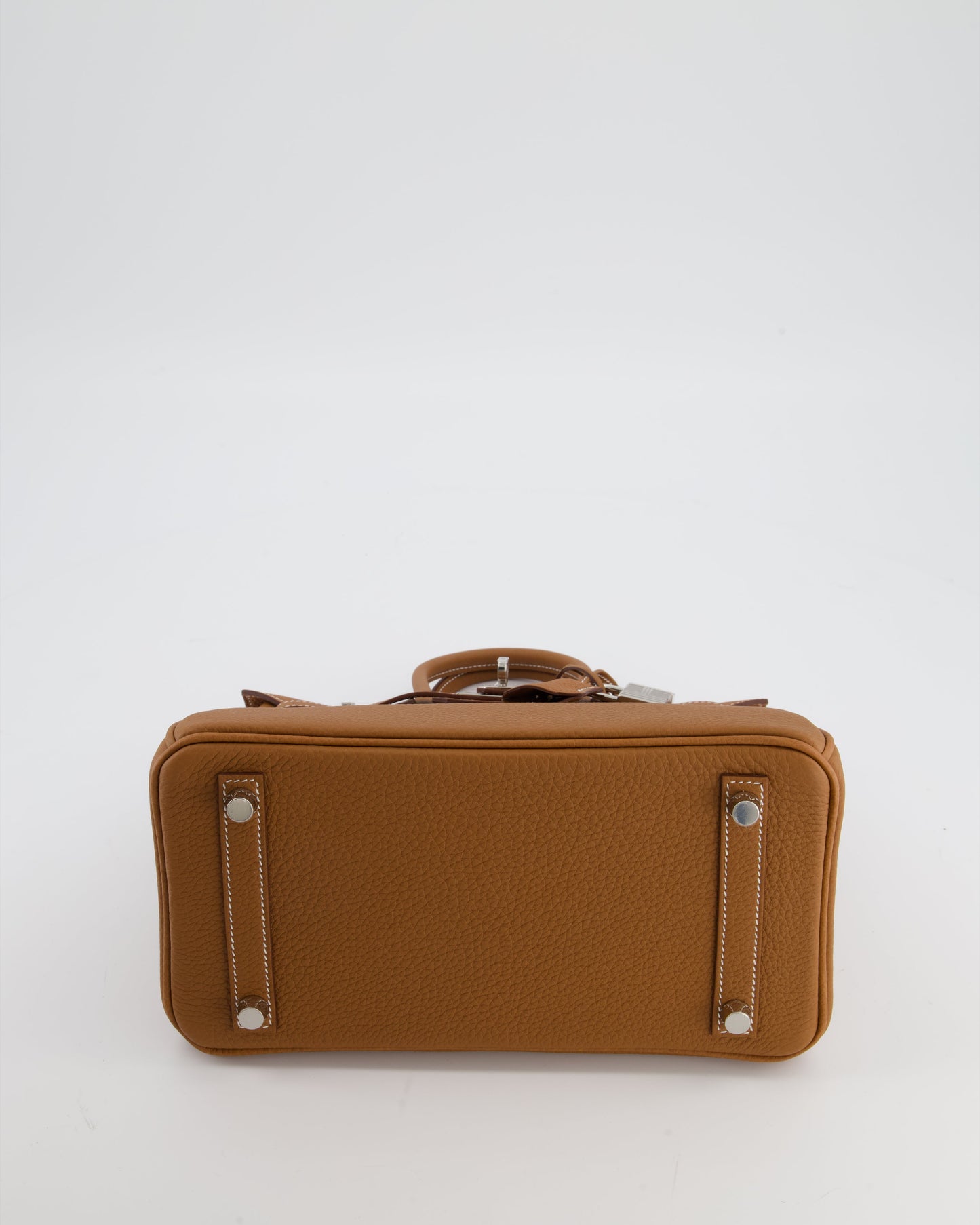 *HOT* Hermes Birkin 25 Retourne Bag in Gold Togo Leather with Palladium Hardware