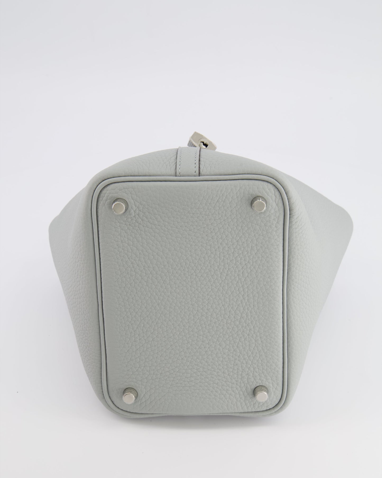 *HOT* Hermes Picotin Lock Bag 18cm in Bleu Glacier Clemence Leather with Palladium Hardware