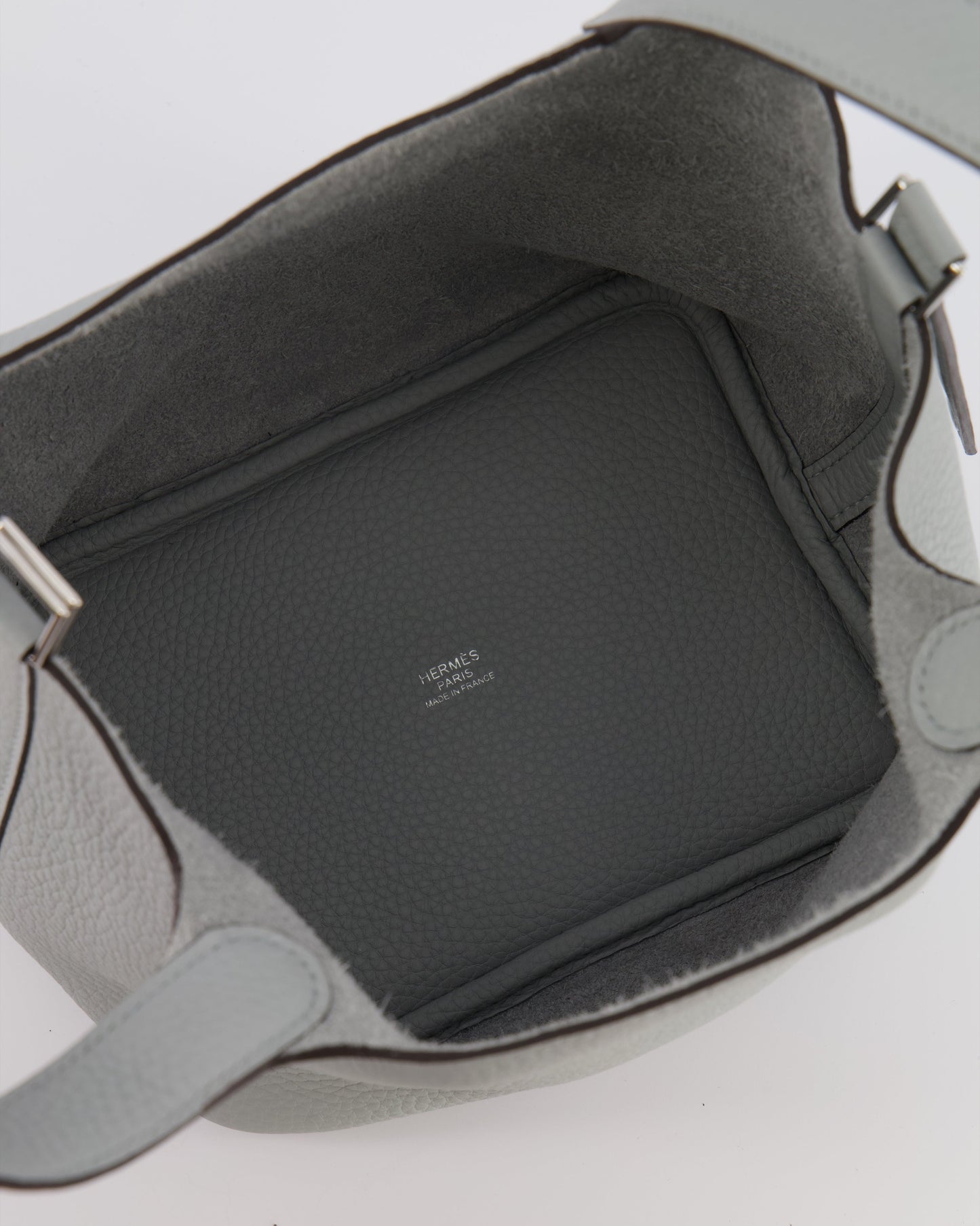 *HOT* Hermes Picotin Lock Bag 18cm in Bleu Glacier Clemence Leather with Palladium Hardware