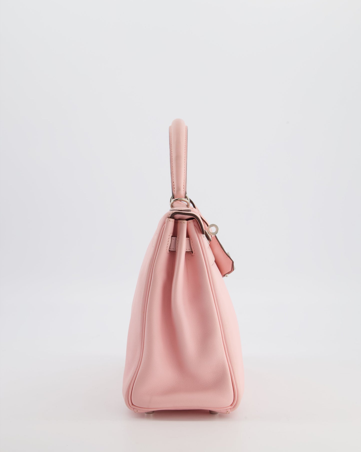 Hermes Kelly 25 Retourne Bag in Rose Sakura Swift Leather with Palladium Hardware