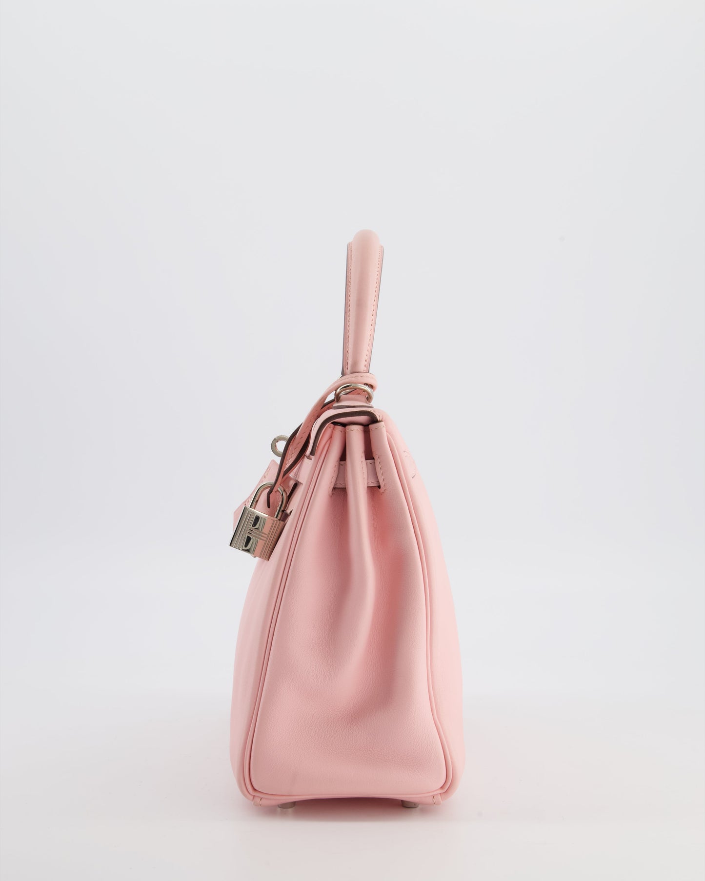Hermes Kelly 25 Retourne Bag in Rose Sakura Swift Leather with Palladium Hardware