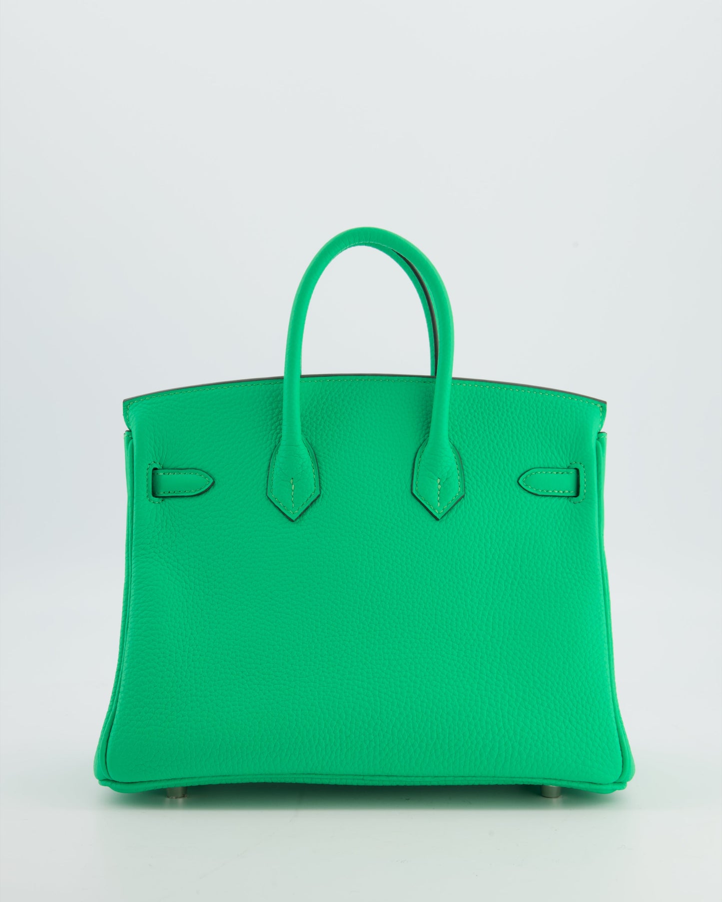 Hermes Birkin 25 Retourne Bag in Vert Comics Togo Leather with Palladium Hardware