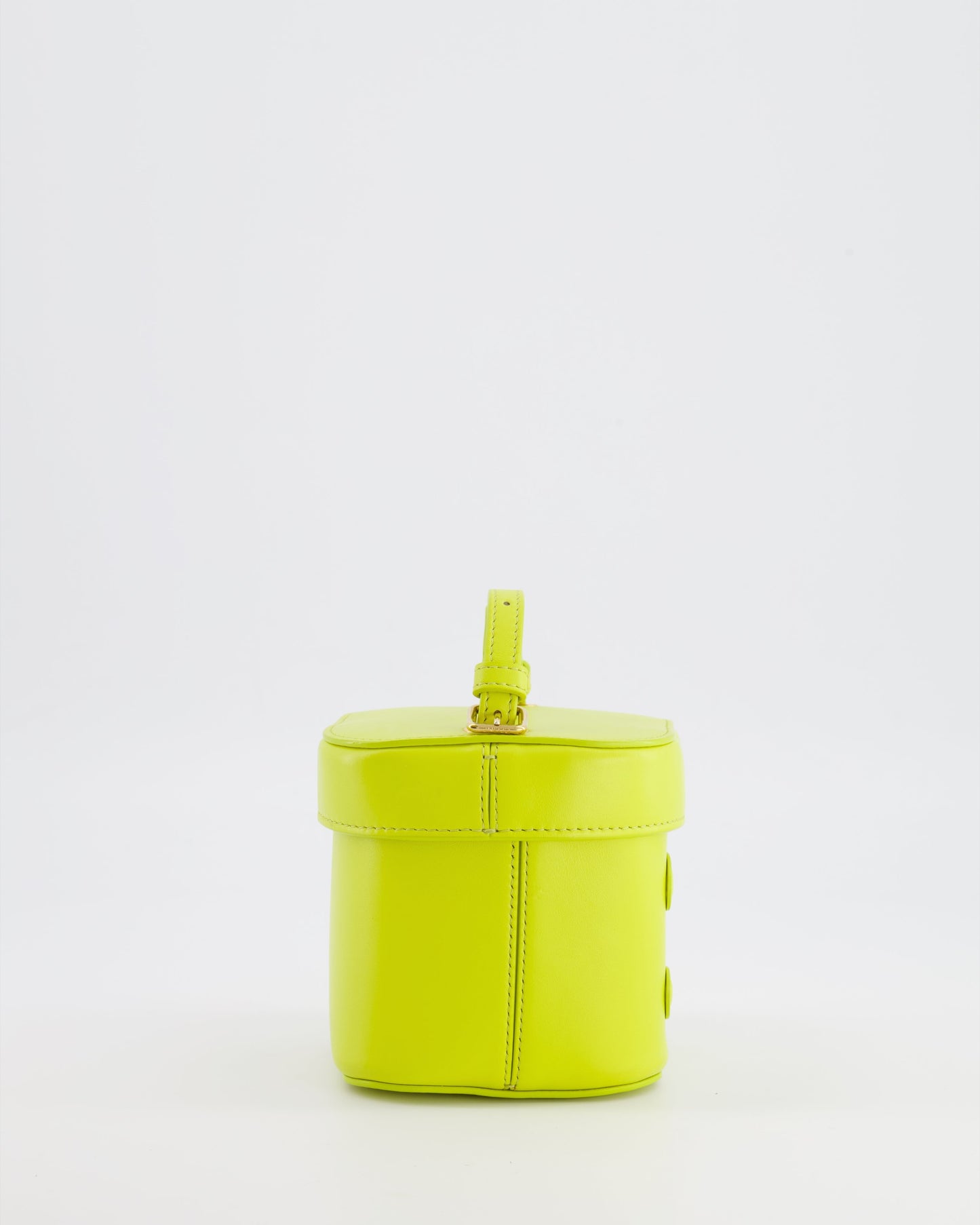 Celine Lime Yellow Leather Small Box Cuir Triomphe Bag