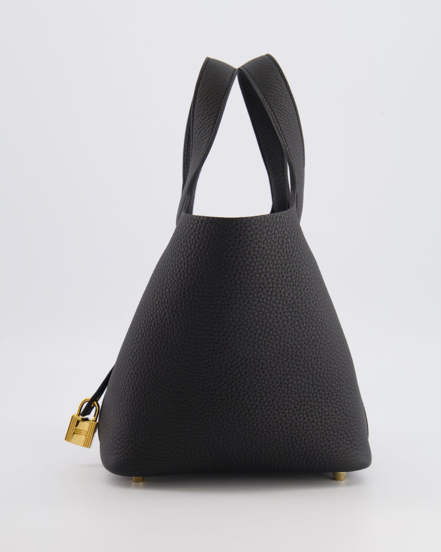 Hermes Picotin Lock Bag 18cm in Noir Clemence Leather with Gold Hardware
