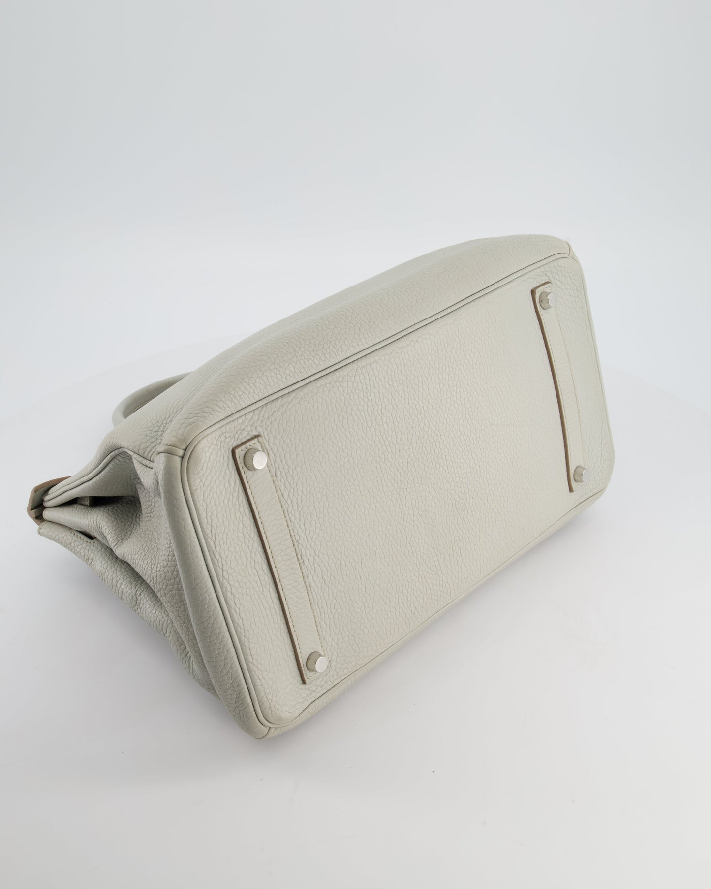 Hermes Birkin 35 Retourne Bag in Gris Perle Togo Leather with Palladium Hardware