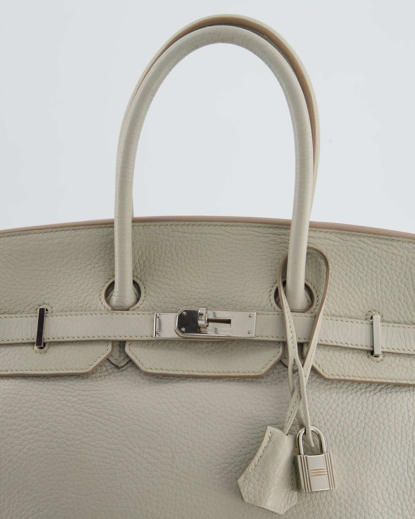 Hermes Birkin 35 Retourne Bag in Gris Perle Togo Leather with Palladium Hardware