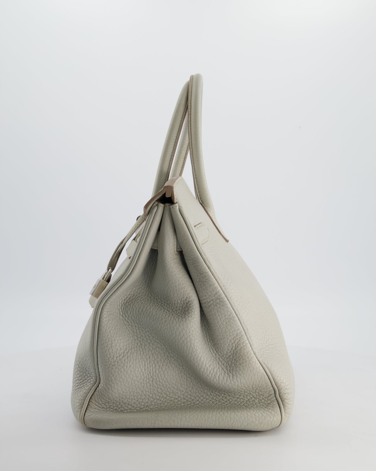Hermes Birkin 35 Retourne Bag in Gris Perle Togo Leather with Palladium Hardware