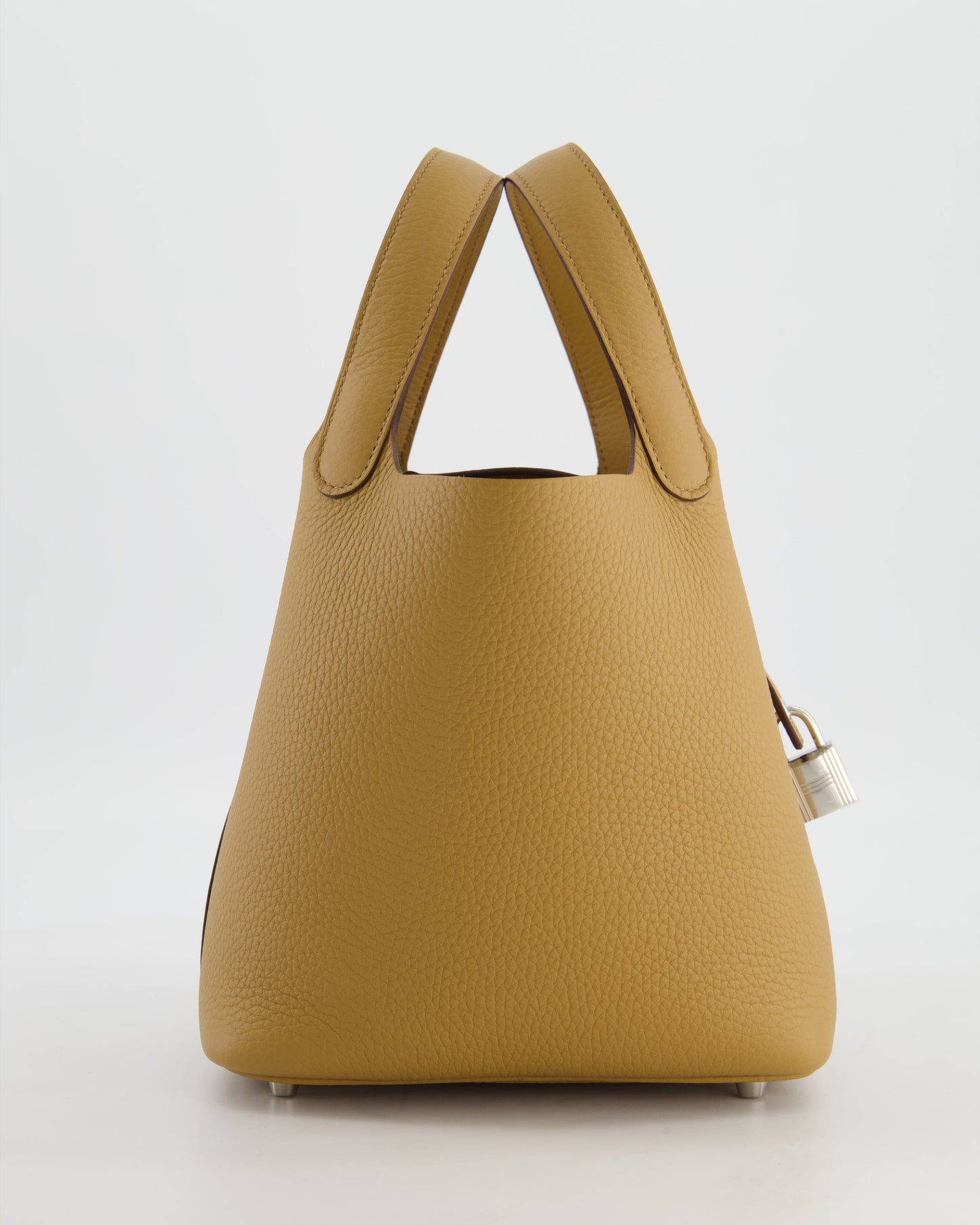 Hermes Picotin Lock 18 Bag in Biscuit Clemence Leather with Palladium Hardware