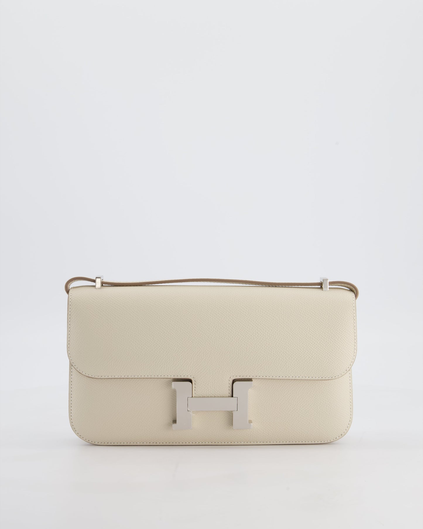 *NEW RELEASE* Hermes Constance 1-Elan Miroir Bag in Craie Epsom Leather with Palladium Hardware