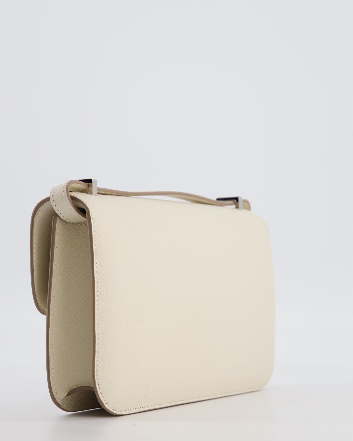 *NEW RELEASE* Hermes Constance 1-Elan Miroir Bag in Craie Epsom Leather with Palladium Hardware