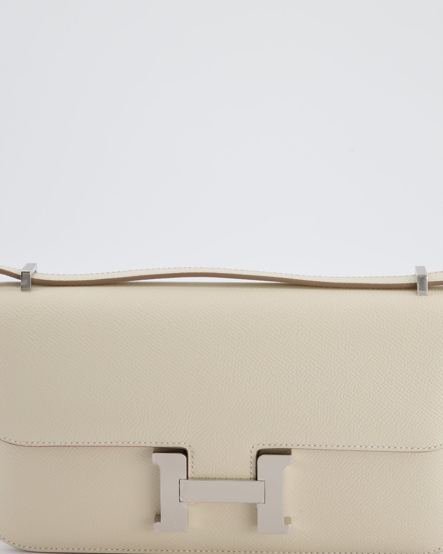 *NEW RELEASE* Hermes Constance 1-Elan Miroir Bag in Craie Epsom Leather with Palladium Hardware