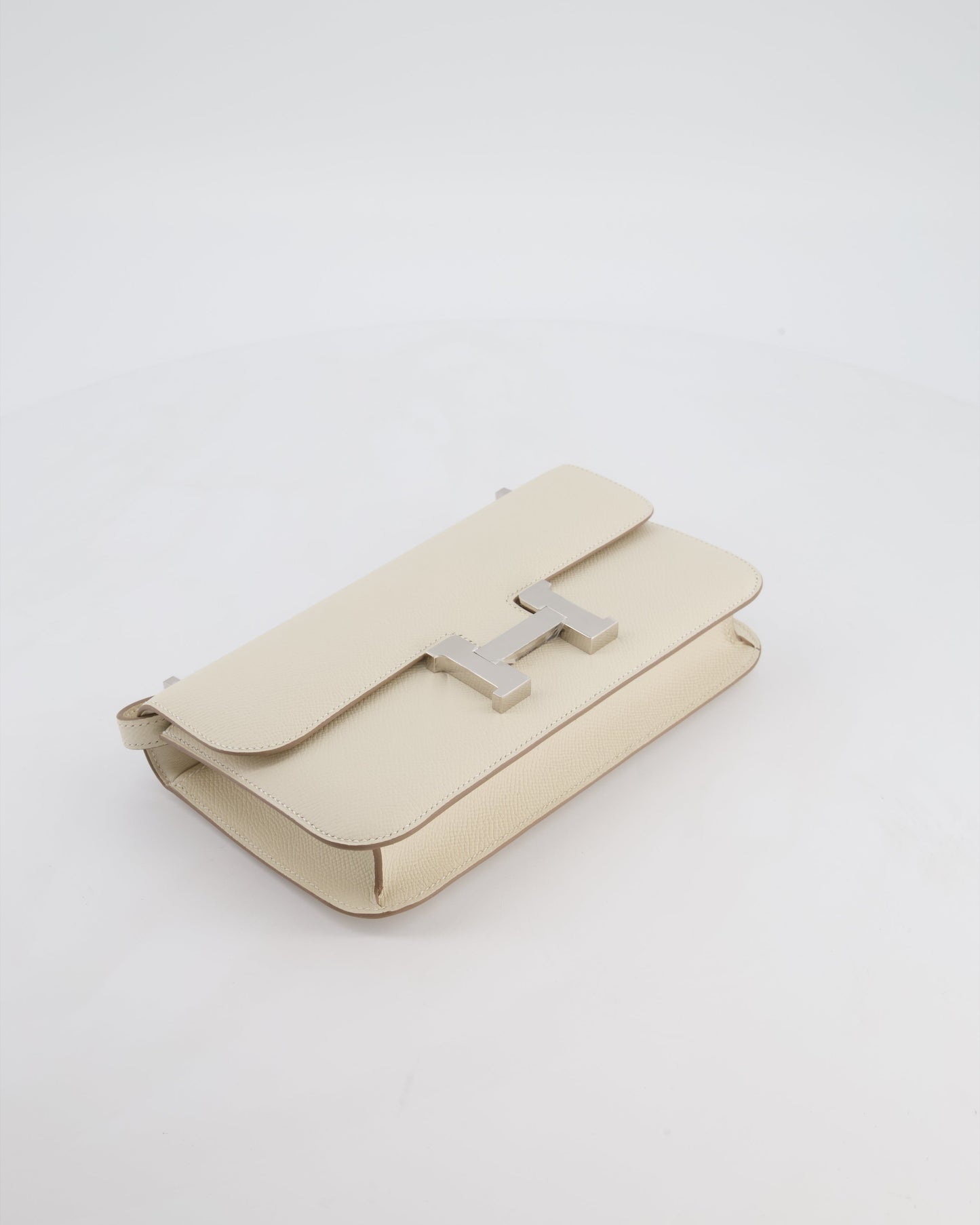 *NEW RELEASE* Hermes Constance 1-Elan Miroir Bag in Craie Epsom Leather with Palladium Hardware