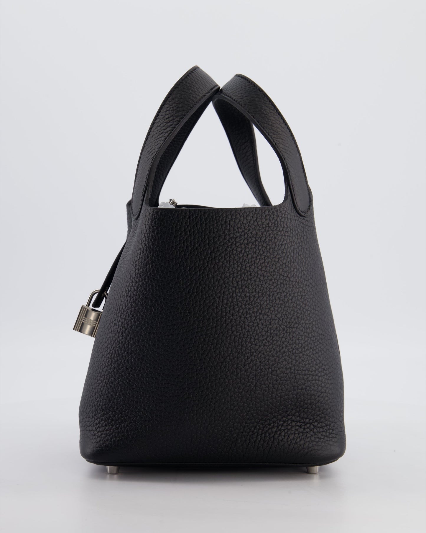 Hermes Picotin Lock 18 Bag in Noir Clemence Leather with Palladium Hardware