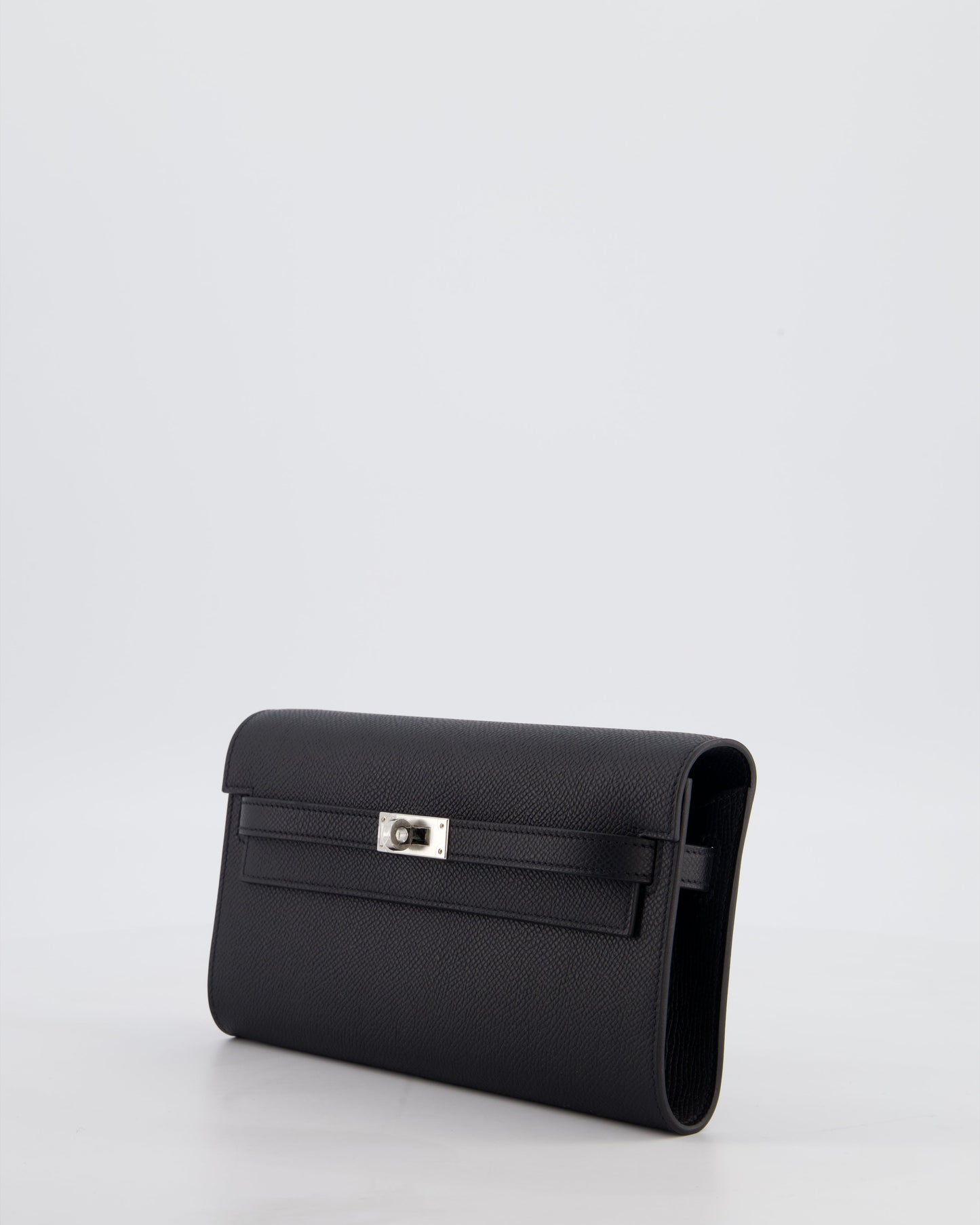 Hermes Kelly To Go Bag in Noir Epsom Leather with Palladium Hardware