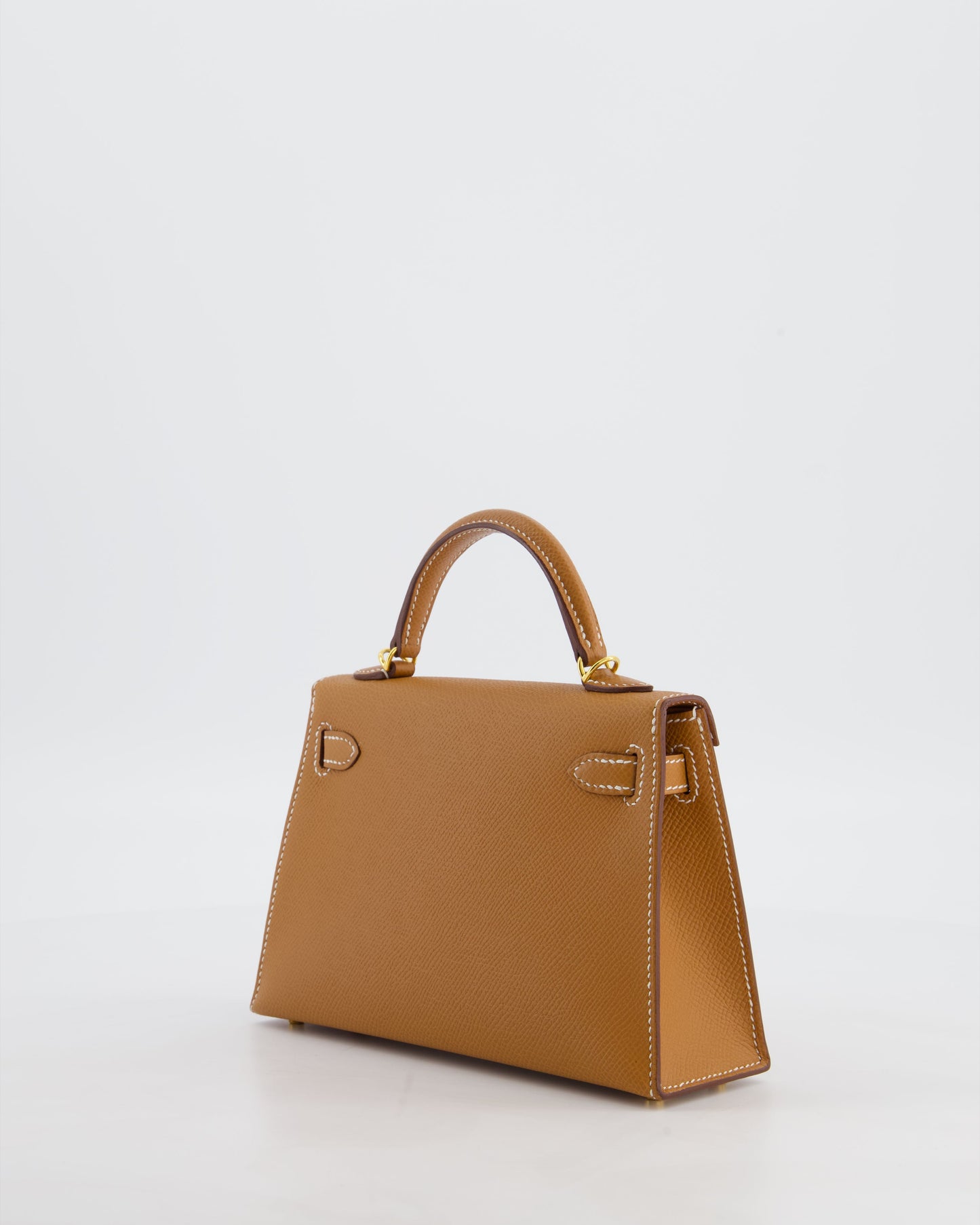 Hermes Mini Kelly II 20 Bag in Gold Epsom Leather with Gold Hardware