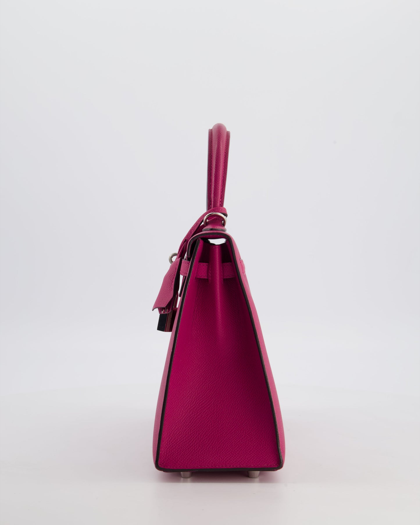 Hermes Kelly 25 Sellier Bag in Rose Pourpre Epsom Leather with Palladium Hardware