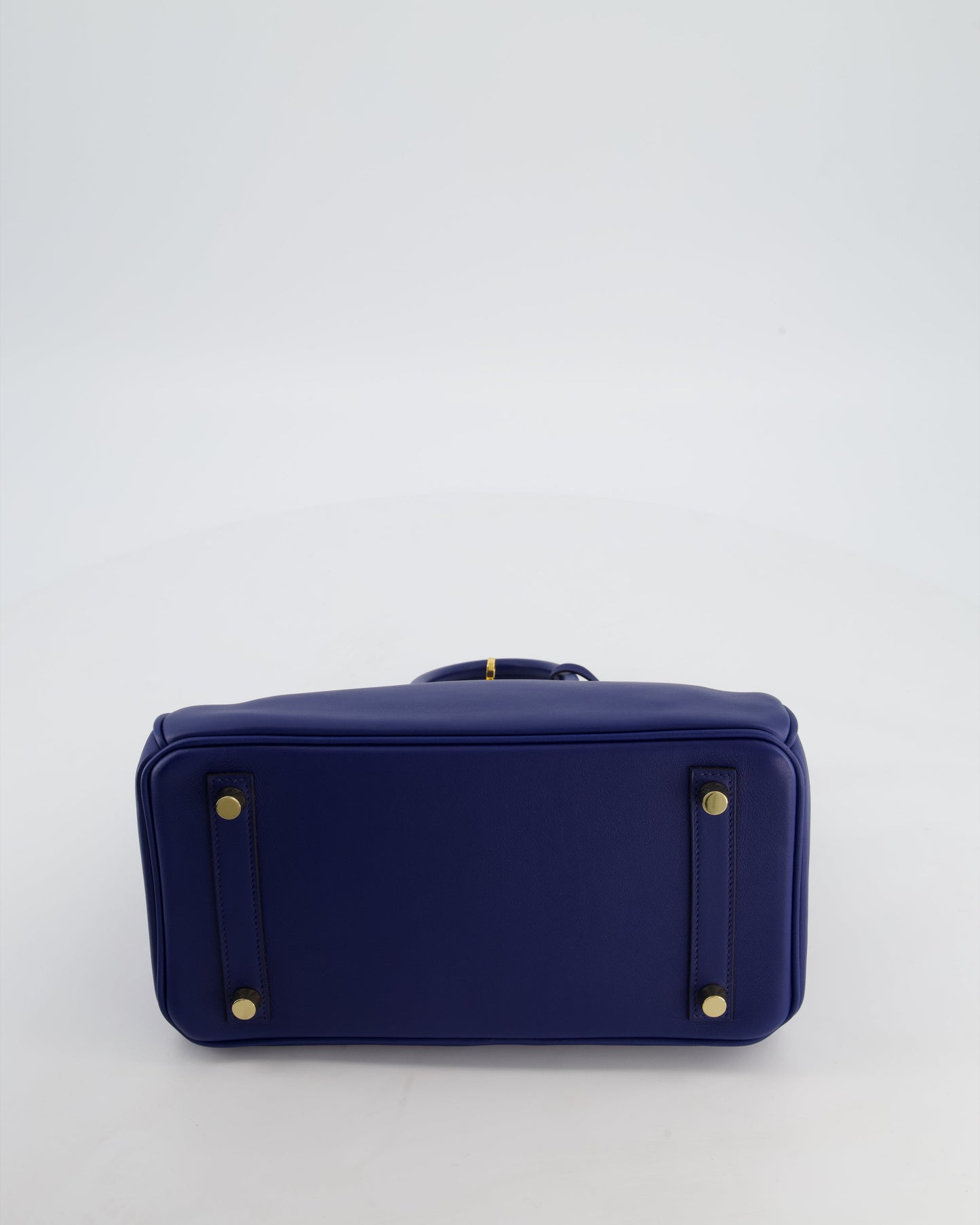Hermes Birkin 25 Retourne Bag in Bleu Saphir Swift Leather with Gold Hardware