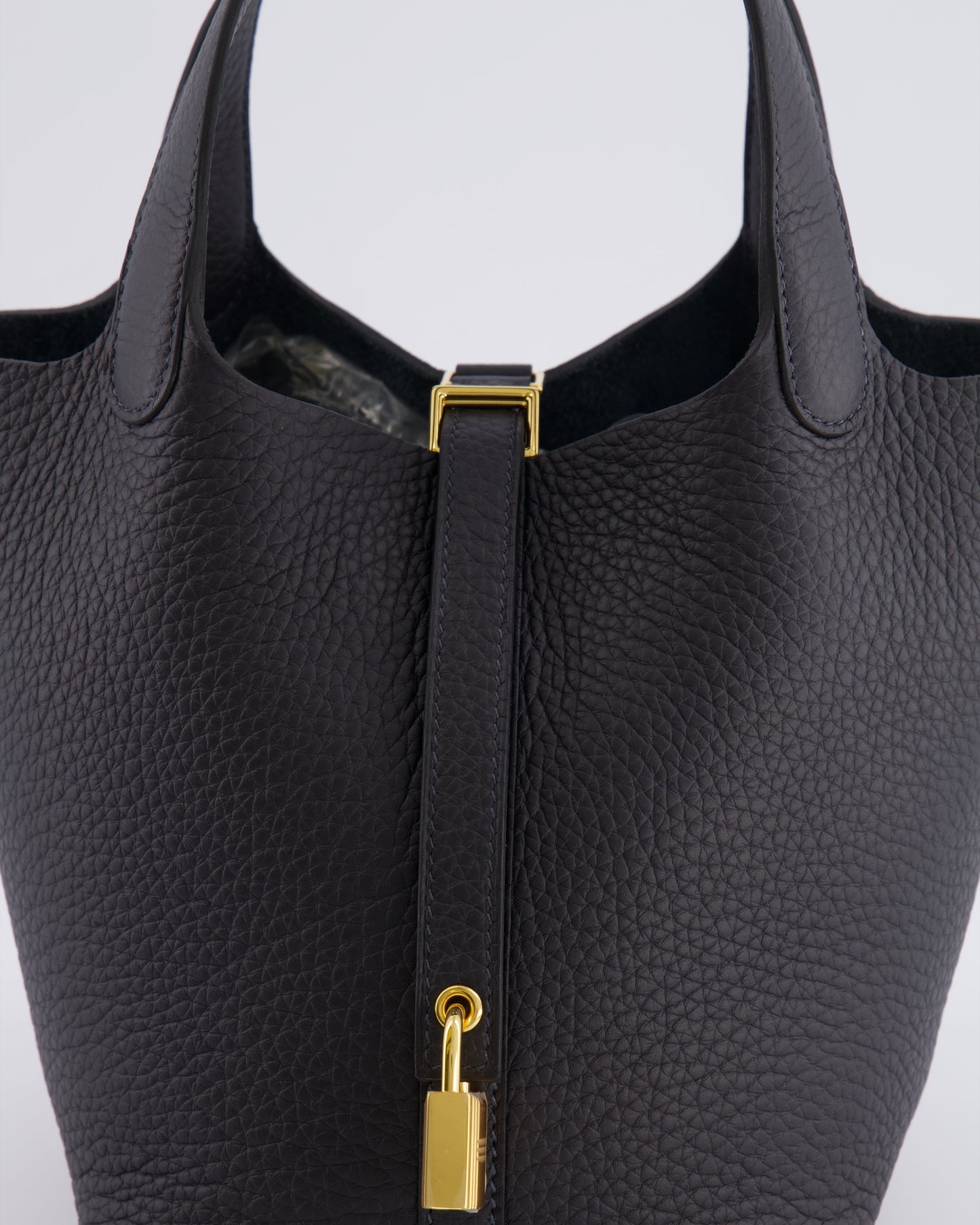 Hermes Picotin Lock 18 Bag in Caban Clemence Leather with Gold Hardware