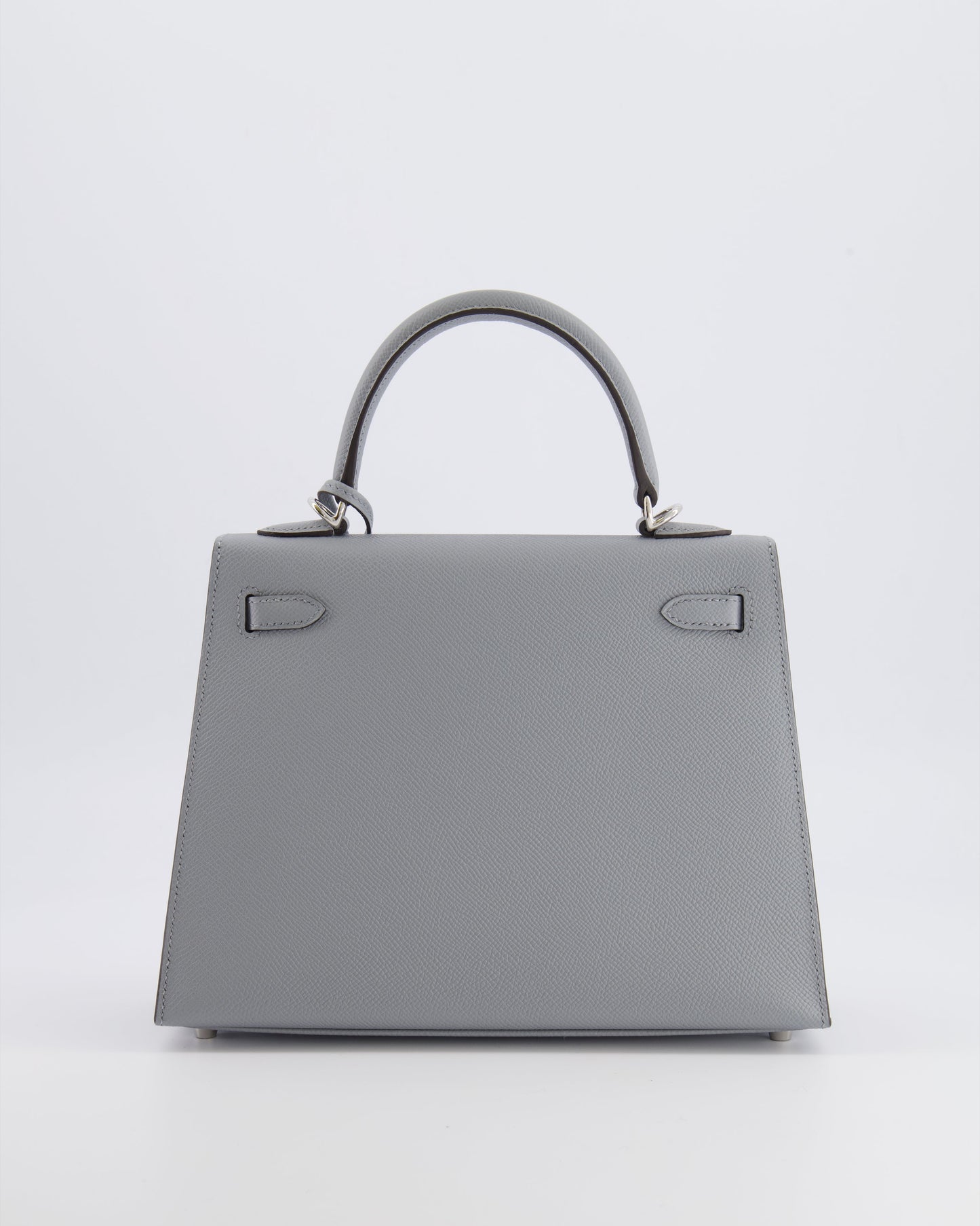 Hermes Kelly 25 Sellier Bag in Gris Pantin Epsom Leather with Palladium Hardware