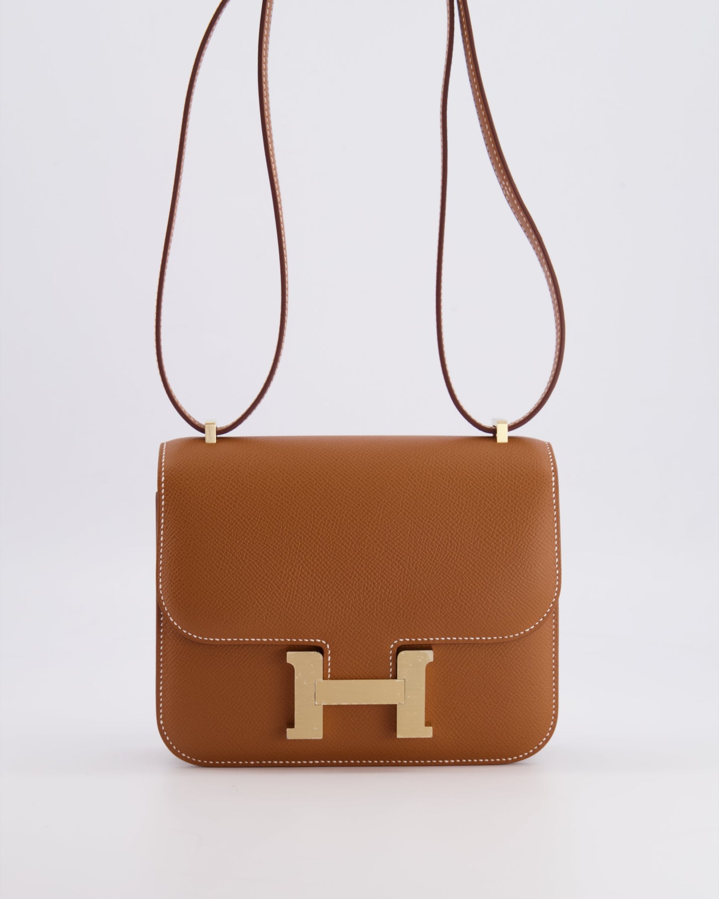 *RARE* Hermes Constance III 18 Miroir Bag in Gold Epsom Leather with Brushed Permabrass Hardware
