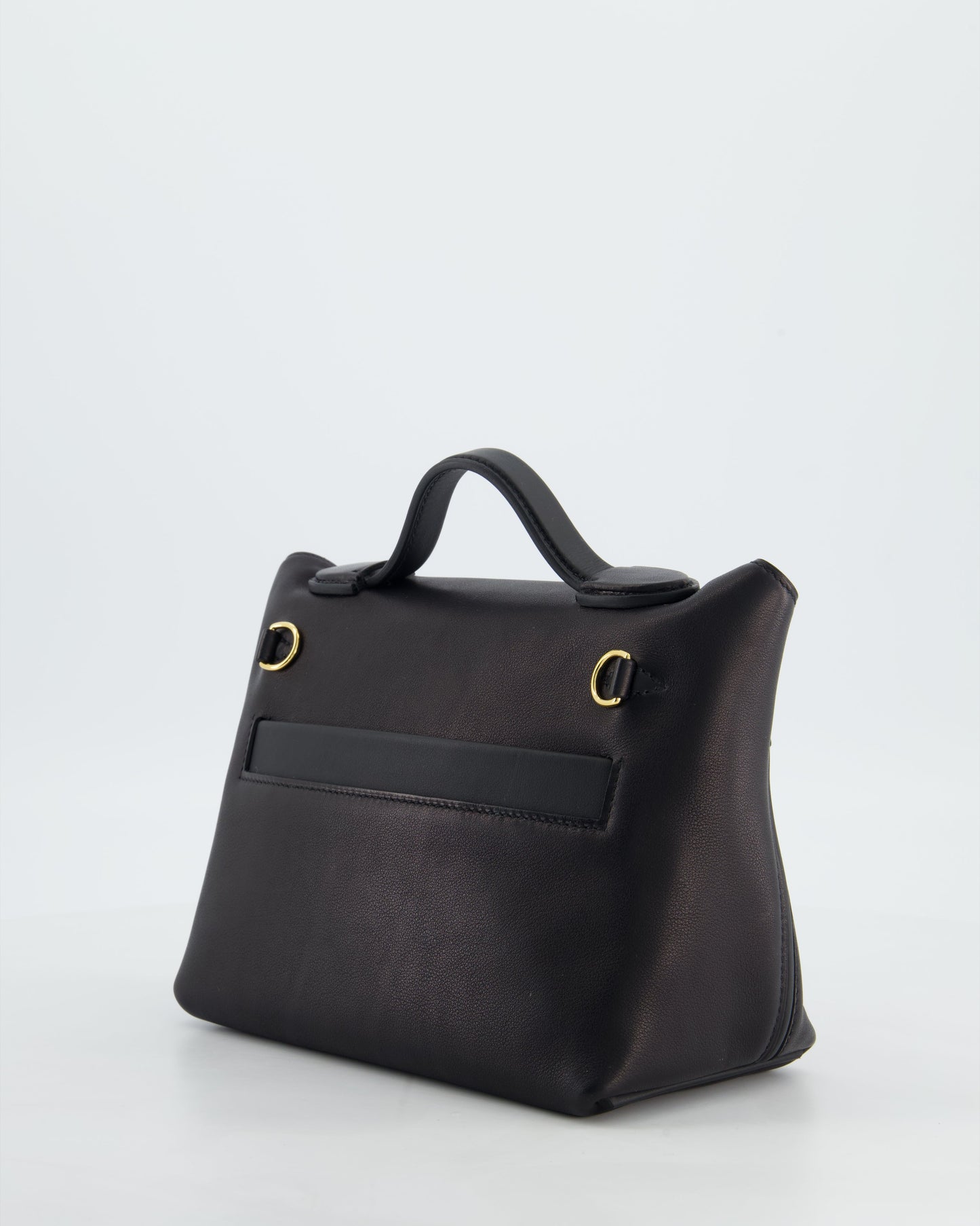 *RARE* Hermes 24/24 21 Bag in Noir Volupto and Noir Swift Leather with Gold Hardware