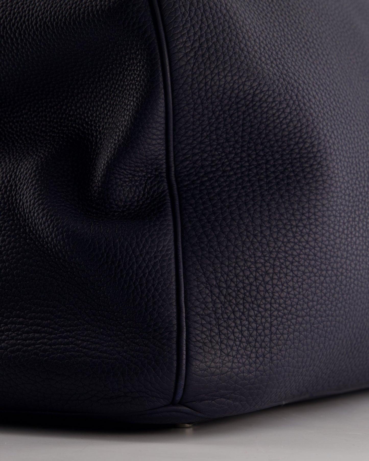 *RARE* Hermes HAC Bag 40 in Bleu Abysse Togo Leather With Palladium Hardware