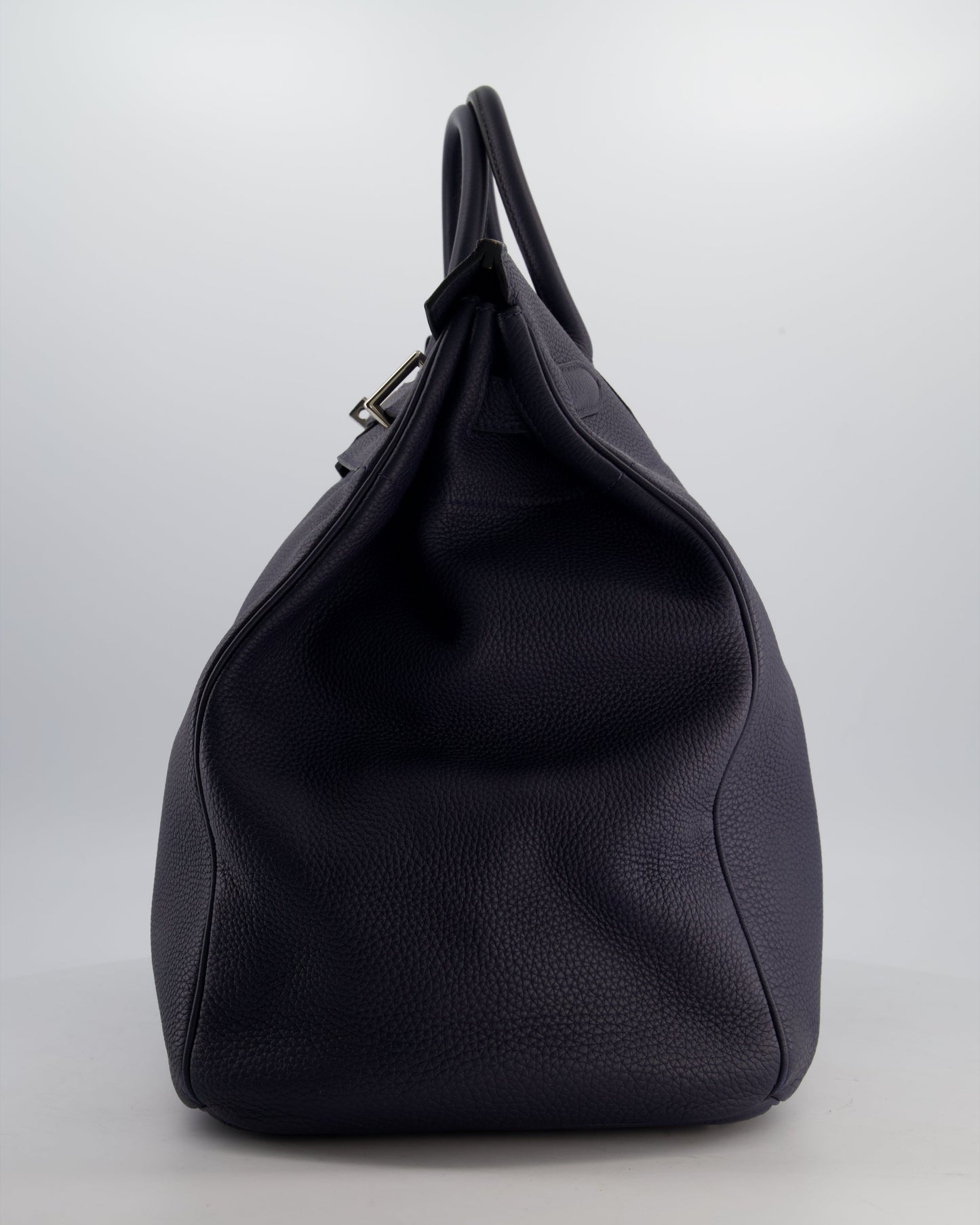 *RARE* Hermes HAC Bag 40 in Bleu Abysse Togo Leather With Palladium Hardware