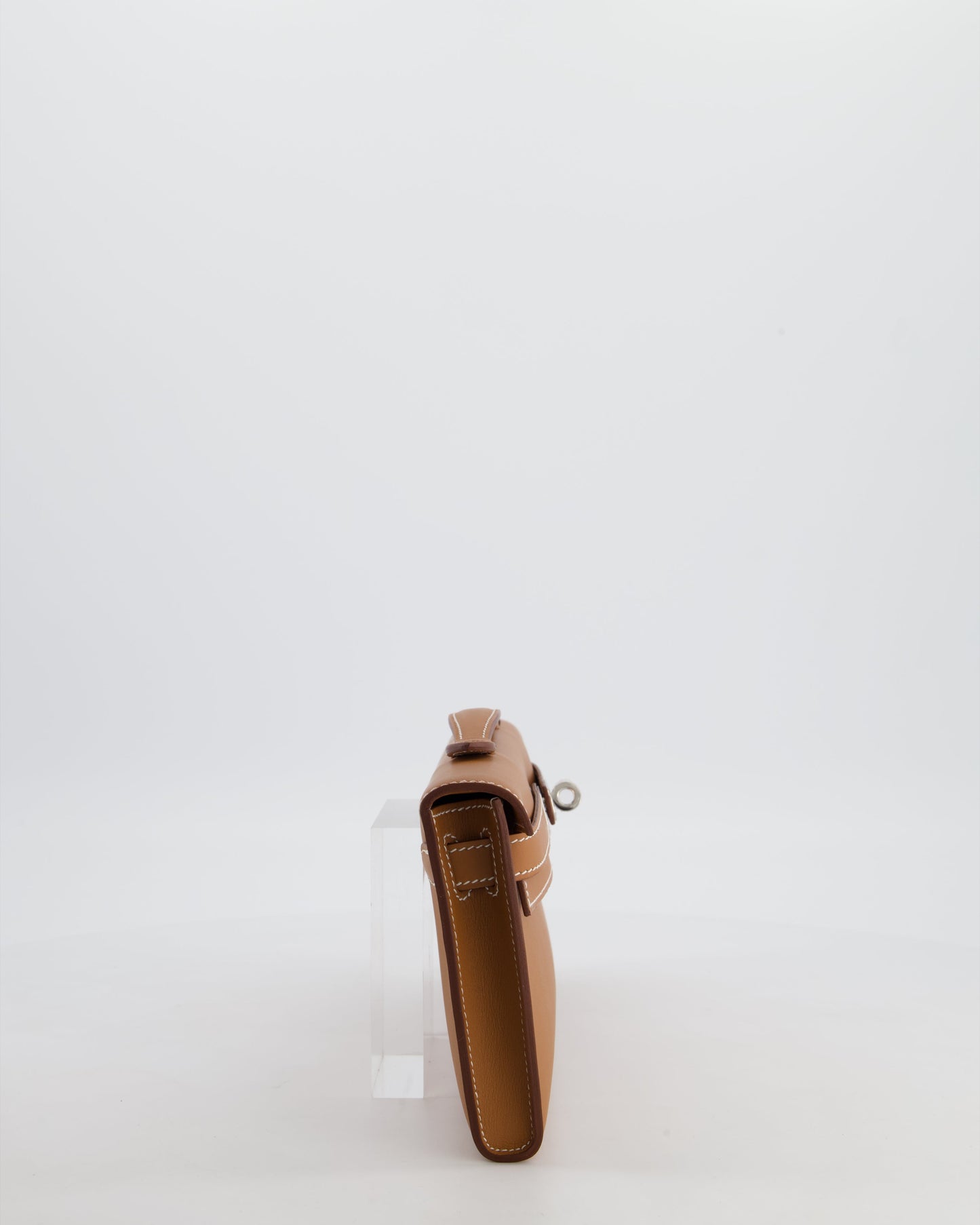 *HOT & RARE* Hermes Kelly Cut Bag in Gold Swift Leather with Palladium Hardware
