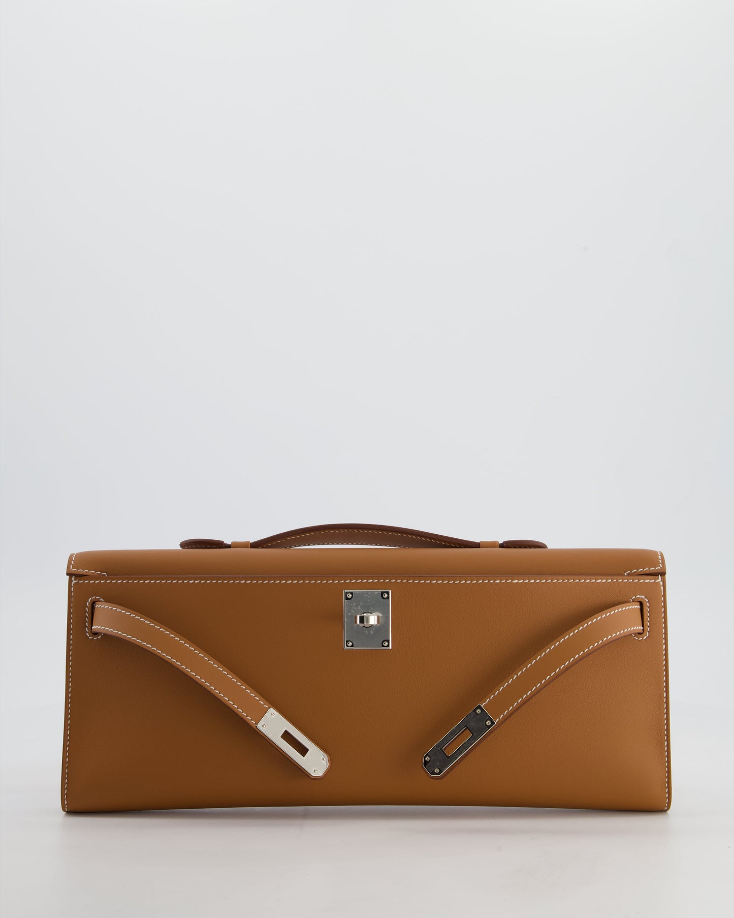 *HOT & RARE* Hermes Kelly Cut Bag in Gold Swift Leather with Palladium Hardware