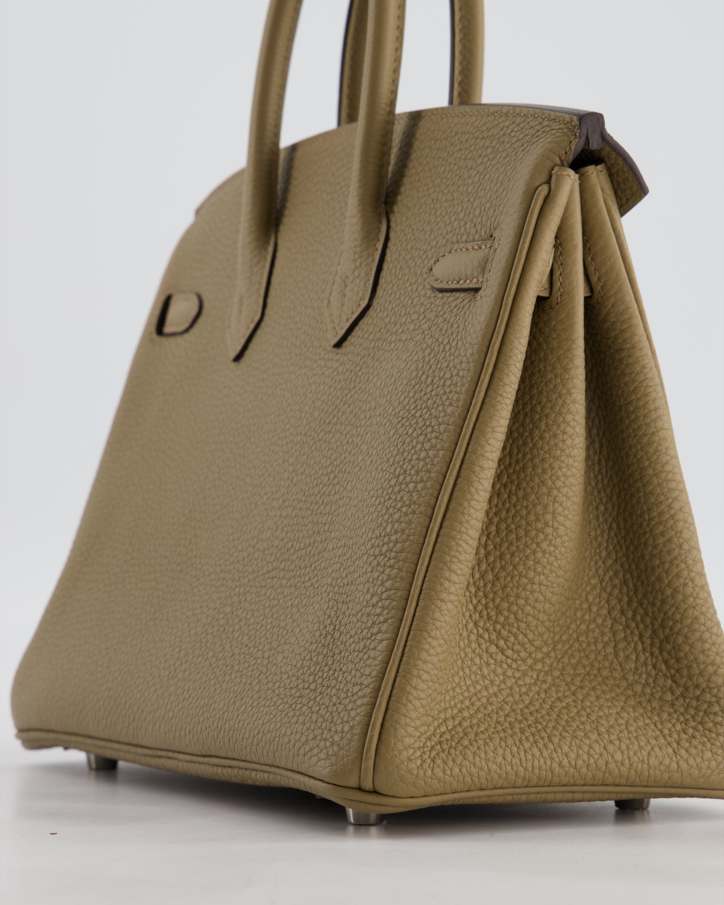Hermes Birkin 25 Retourne Bag in Beige Marfa Togo Leather with Palladium Hardware