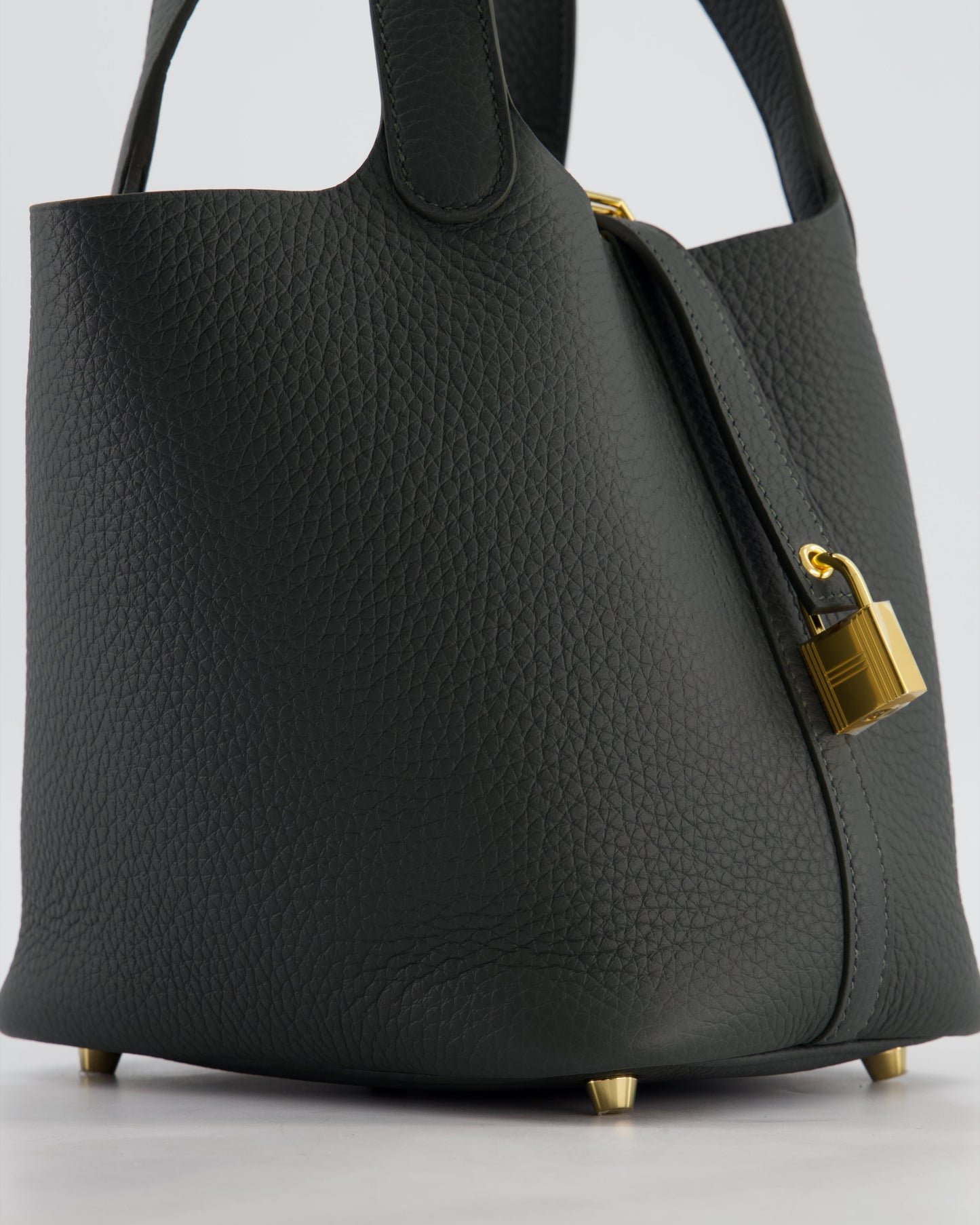 Hermes Picotin Lock 18 Bag in Vert Mangrove Clemence Leather with Permabrass Hardware