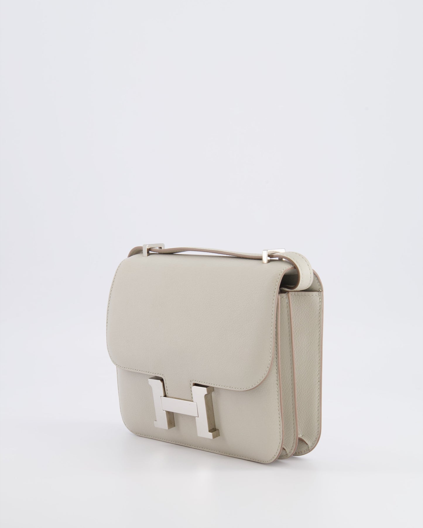 Hermes Constance III 18 Bag in Gris Perle Evercolor Leather with Palladium Hardware