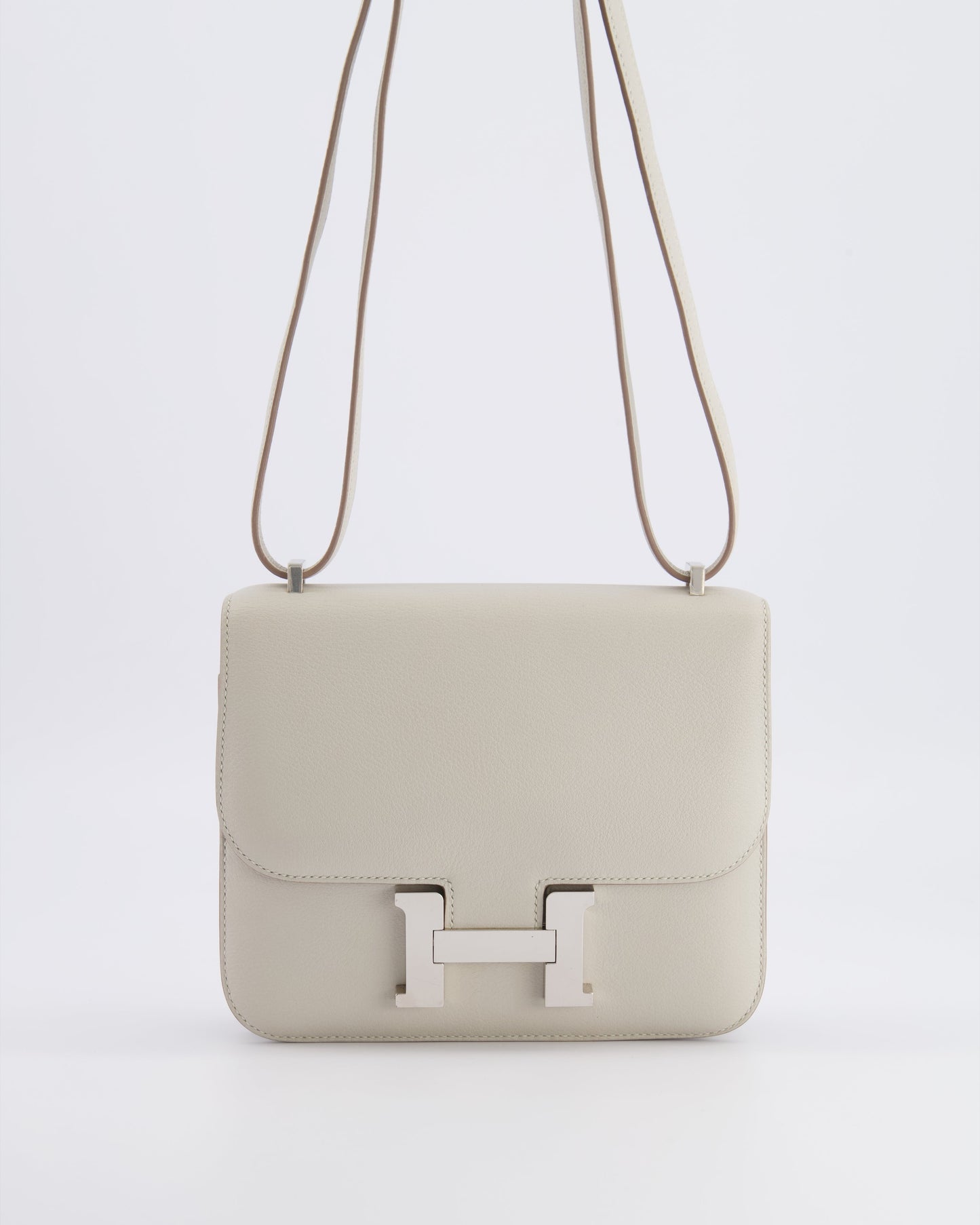 Hermes Constance III 18 Bag in Gris Perle Evercolor Leather with Palladium Hardware