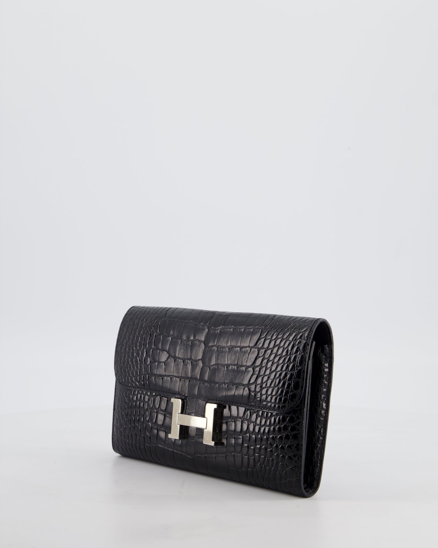 Hermes Constance Wallet in Noir Alligator with Palladium Hardware