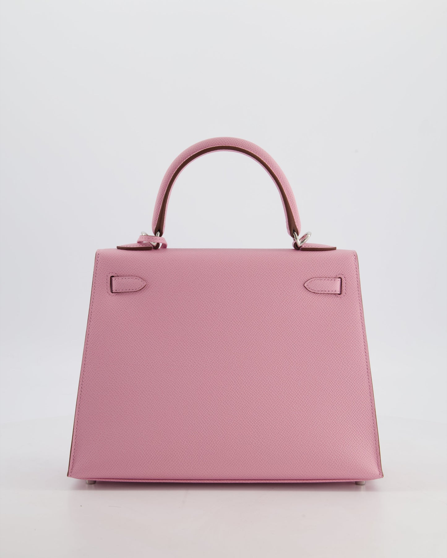 *SUPER HOT & RARE* Hermes Kelly 25 Sellier Bag in Mauve Sylvestre Epsom Leather with Palladium Hardware