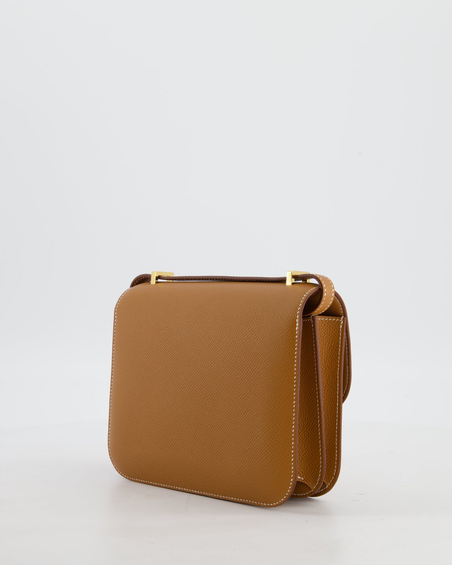 Hermes Mini Constance III Miroir 18 Bag in Gold Epsom Leather with Gold Hardware