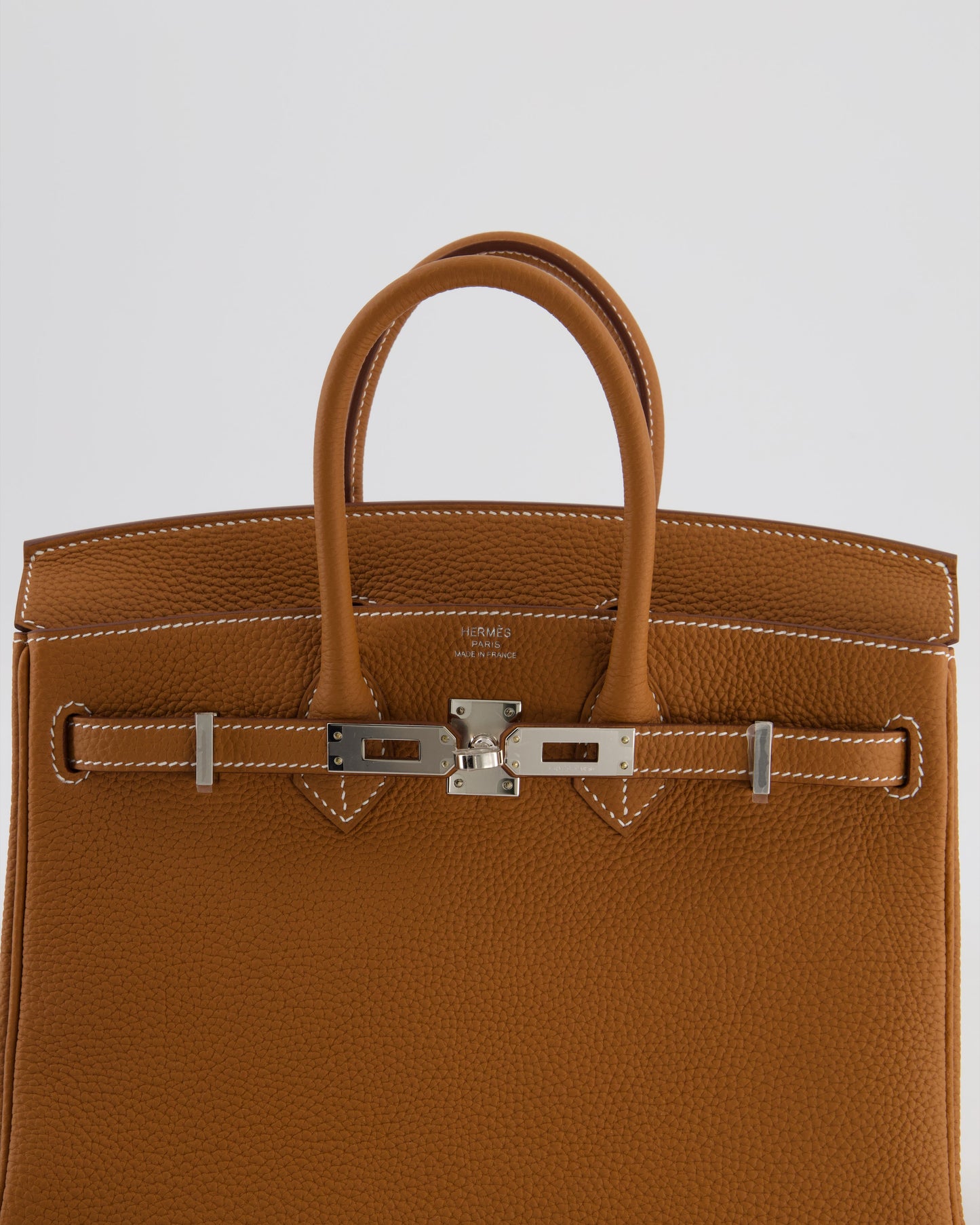 Hermes Birkin 25 Retourne Gold Togo Leather with Palladium Hardware