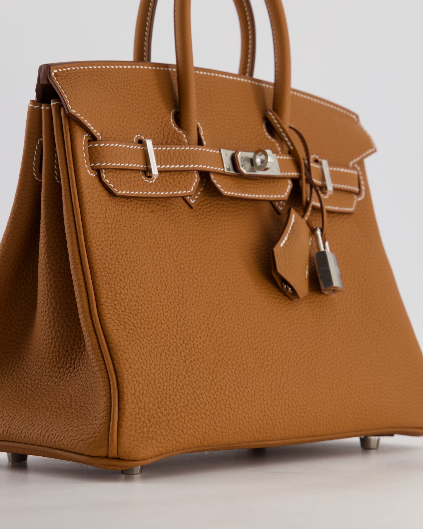 Hermes Birkin 25 Retourne Gold Togo Leather with Palladium Hardware