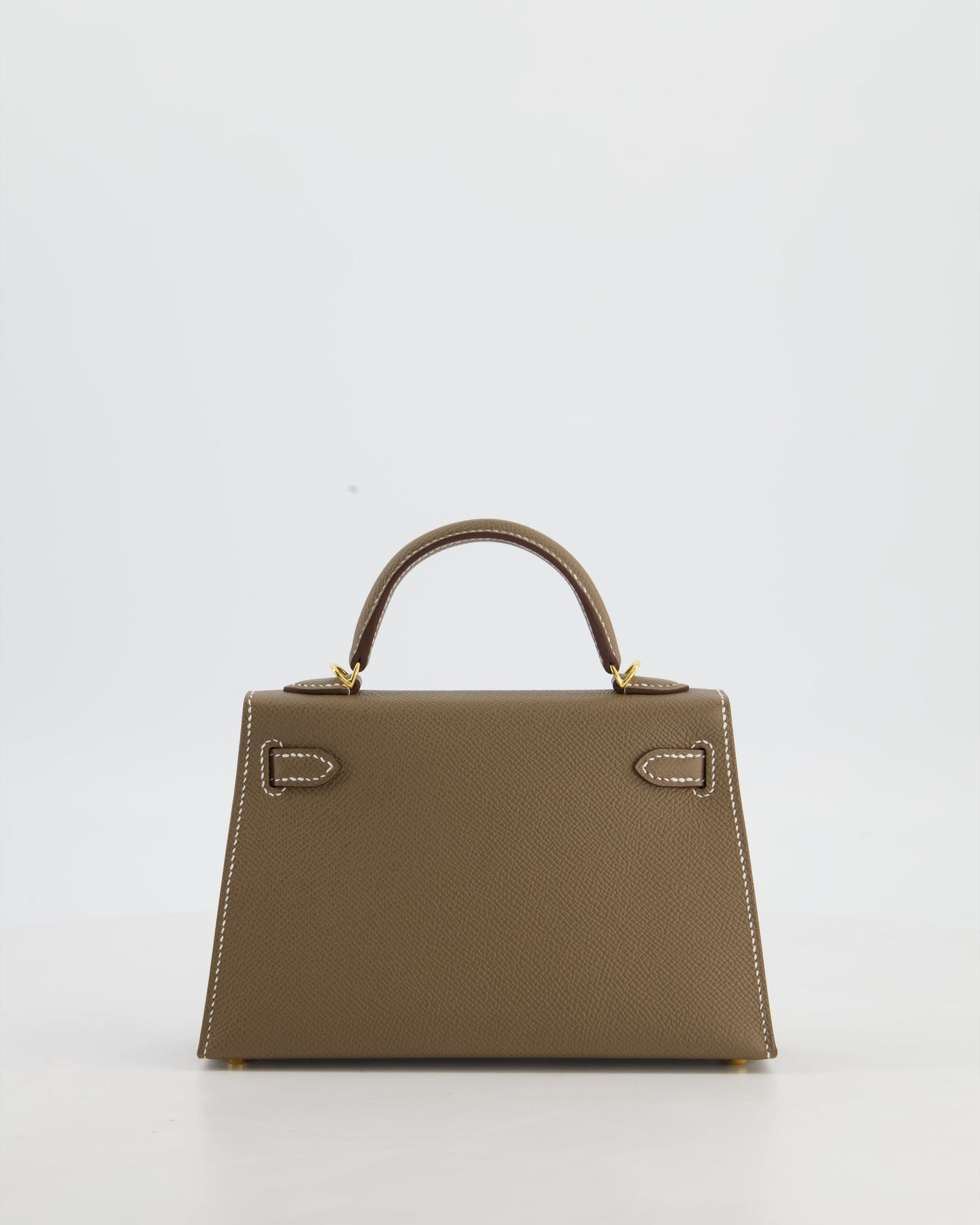 *HOT* Hermes Mini Kelly II 20 Bag in Etoupe Epsom Leather with Gold Hardware