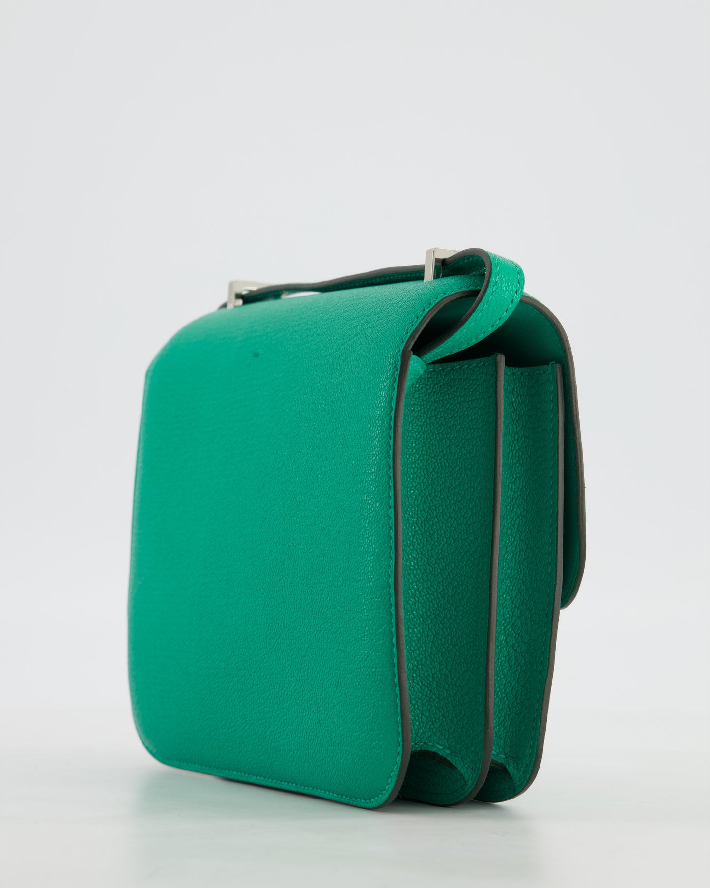 Hermes Mini Constance III Miroir 18 Bag in Menthe Chevre Mysore Leather with Palladium Hardware