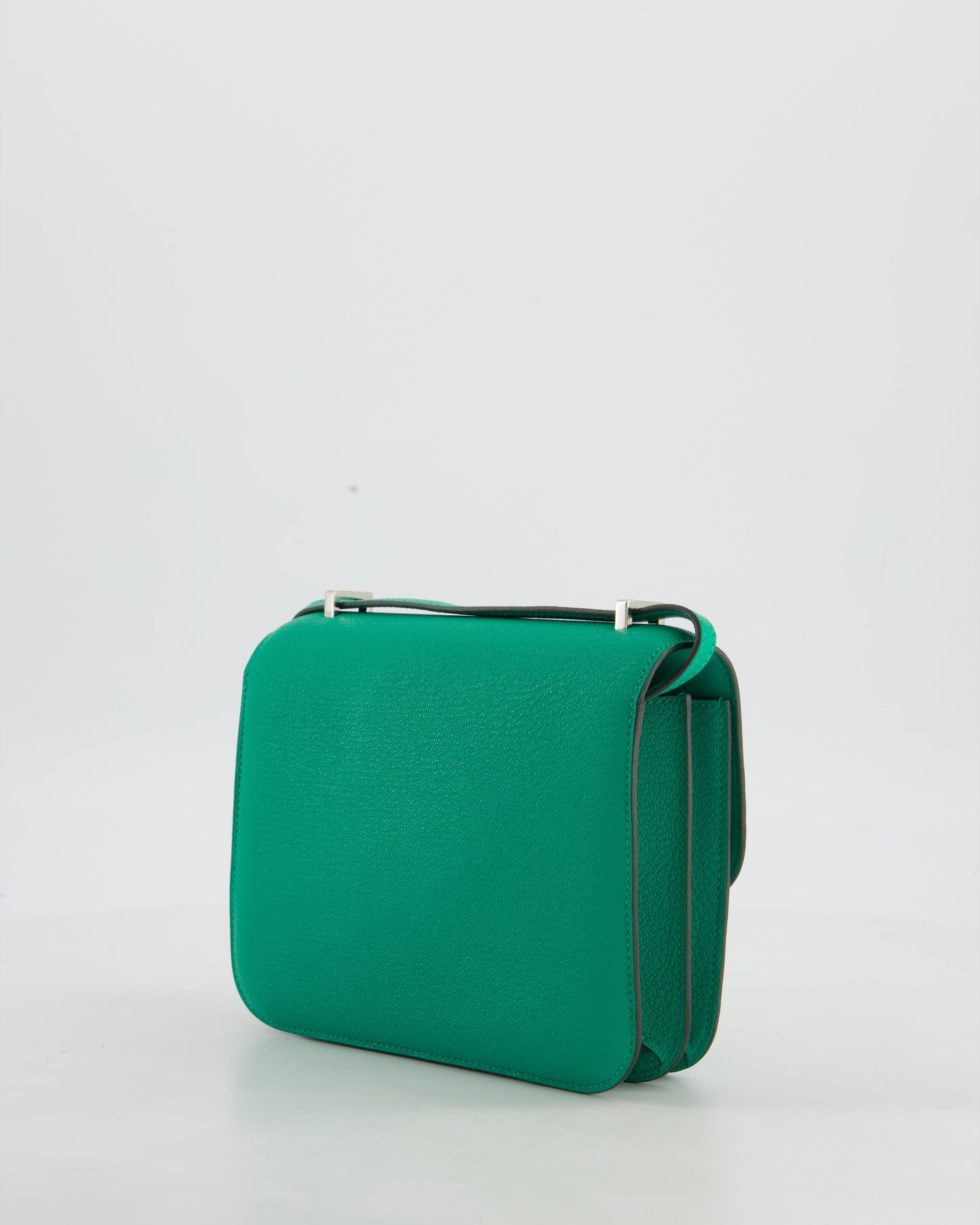 Hermes Mini Constance III Miroir 18 Bag in Menthe Chevre Mysore Leather with Palladium Hardware