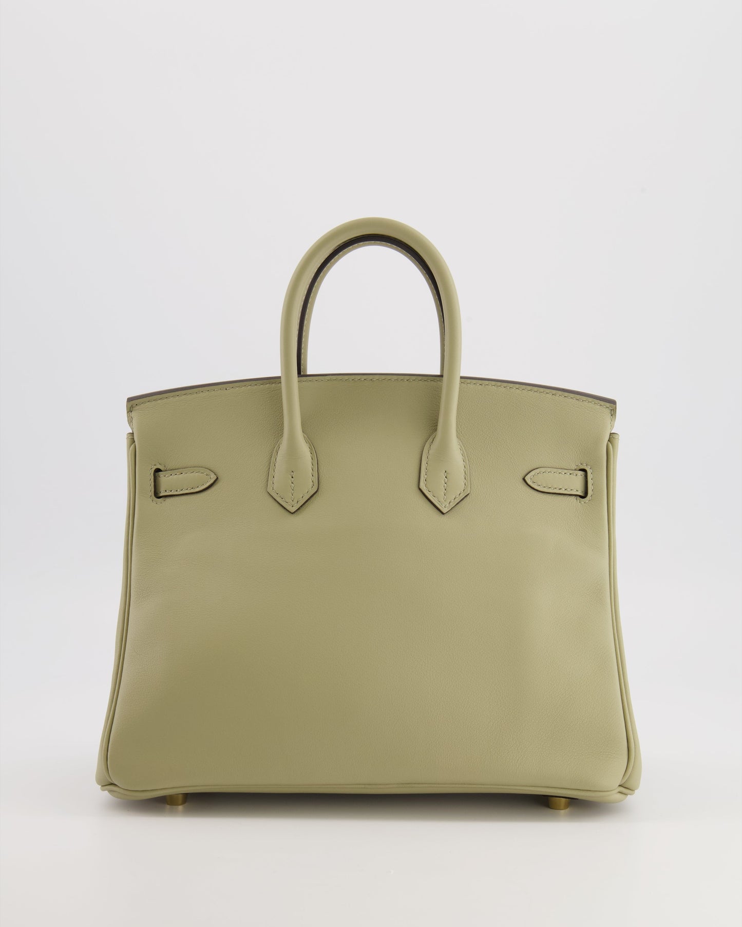 Hermes Birkin 25 Retourne Bag in Sauge Swift Leather with Gold Hardware